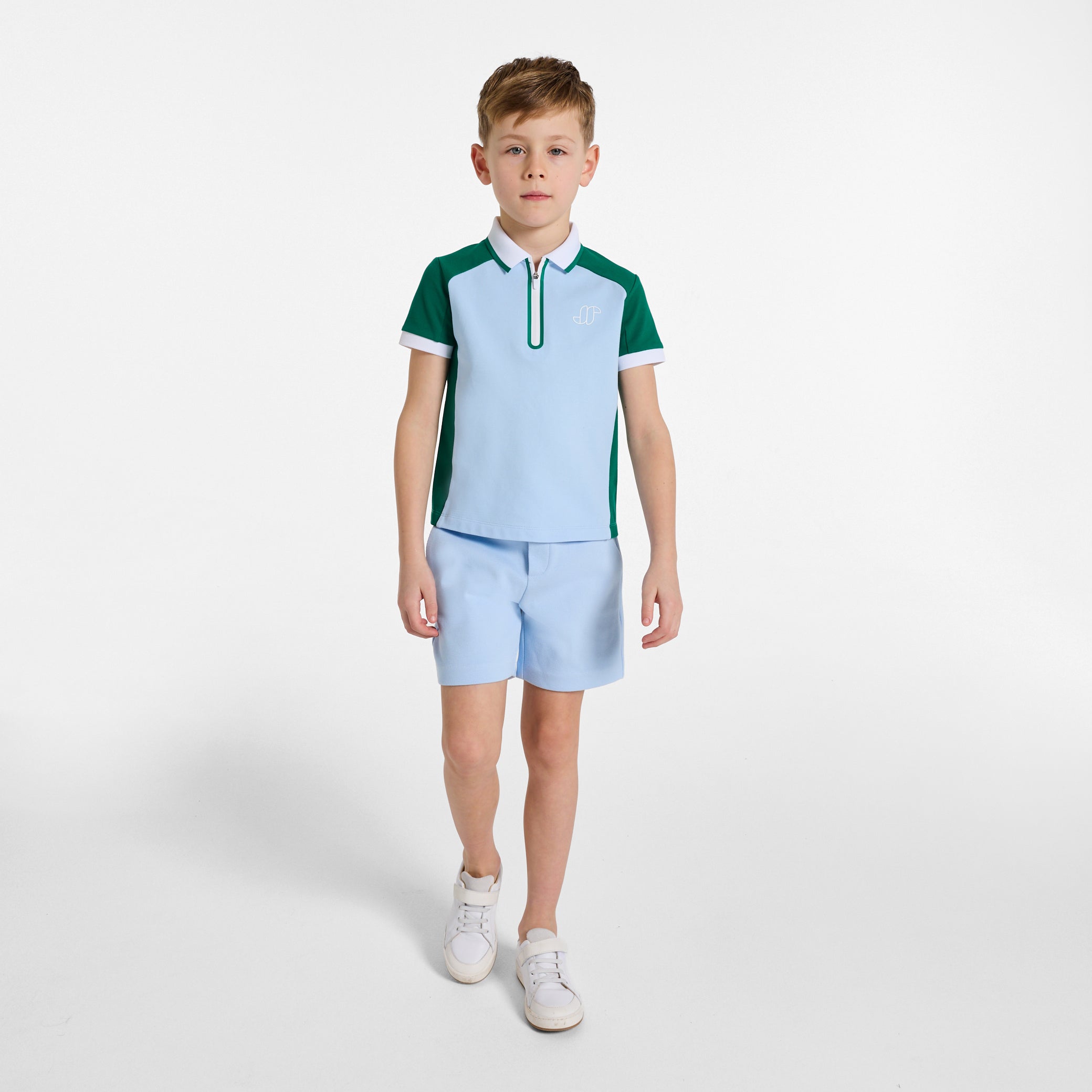 Boy double-sided piqué fleece shorts