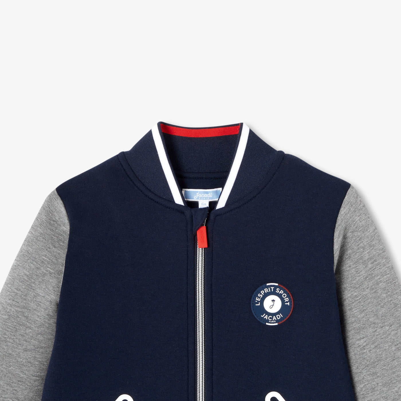 Boy varsity cardigan - marine/gris