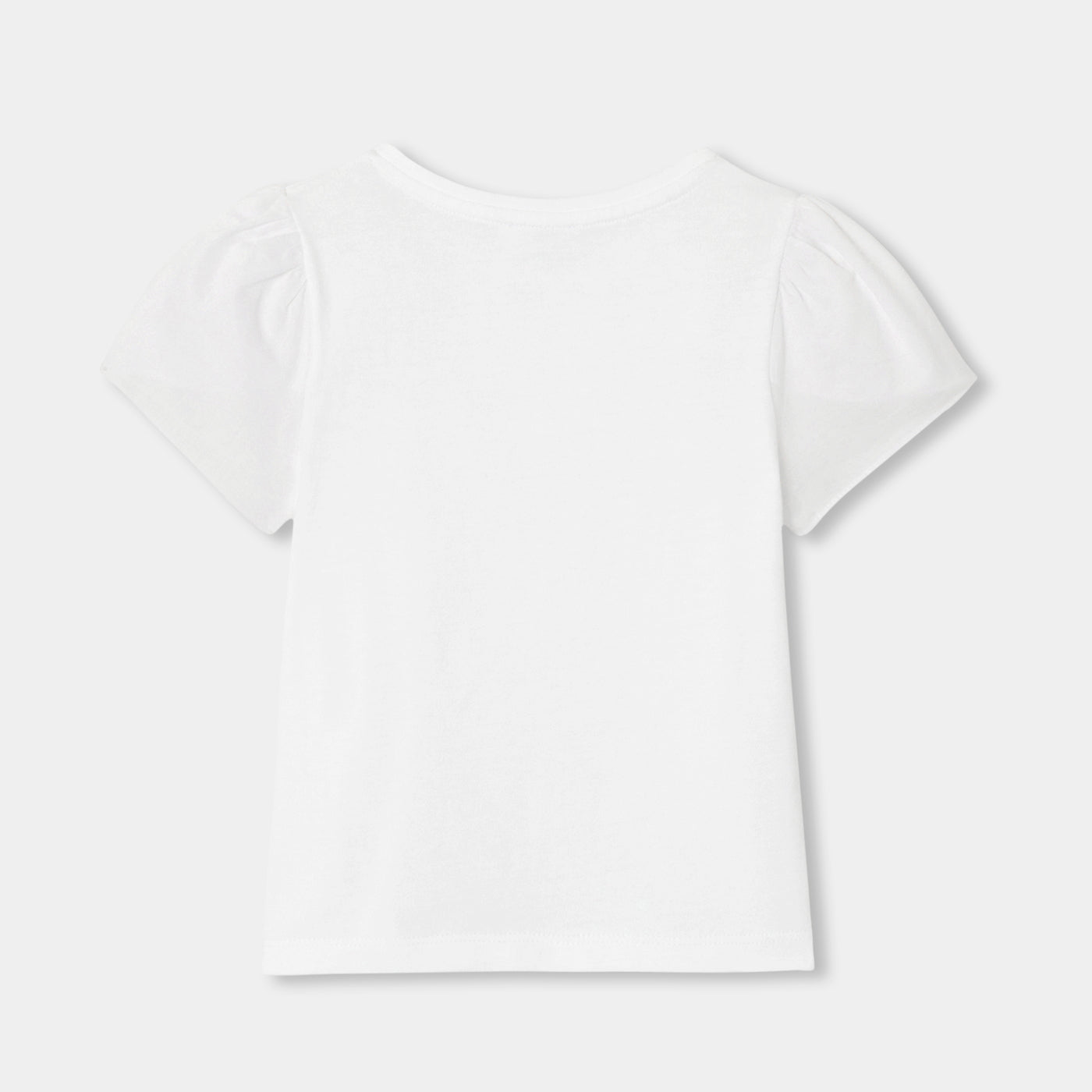 Girl cotton T-shirt with short tulip sleeves