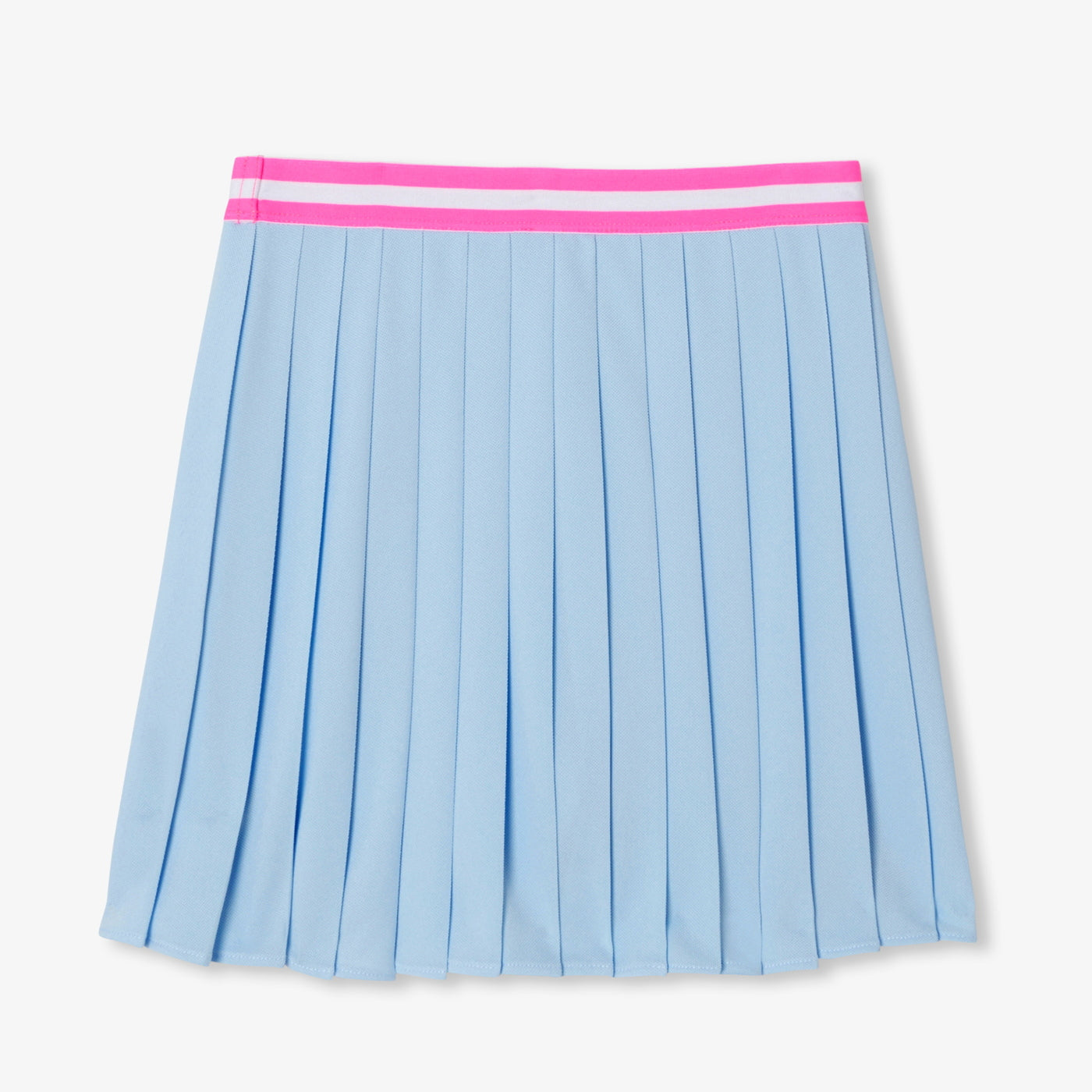 Girl piqué knit pleated skirt