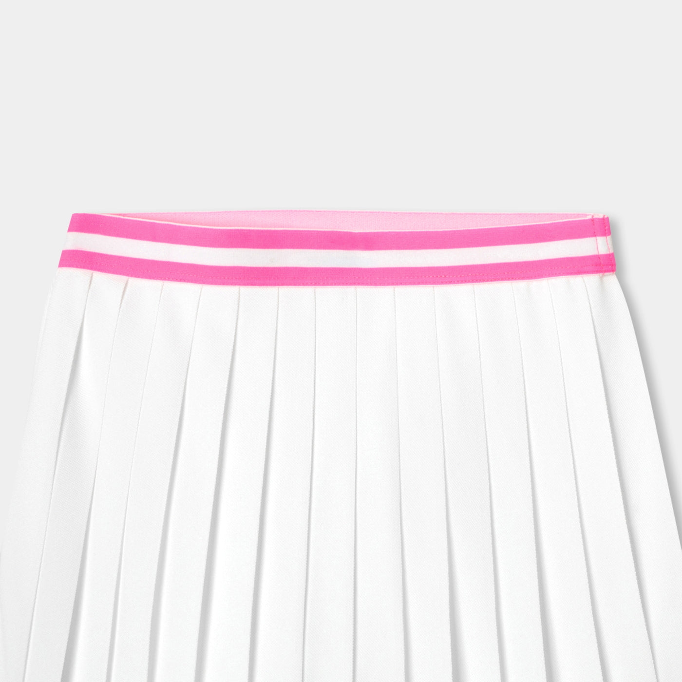 Girl piqué knit pleated skirt