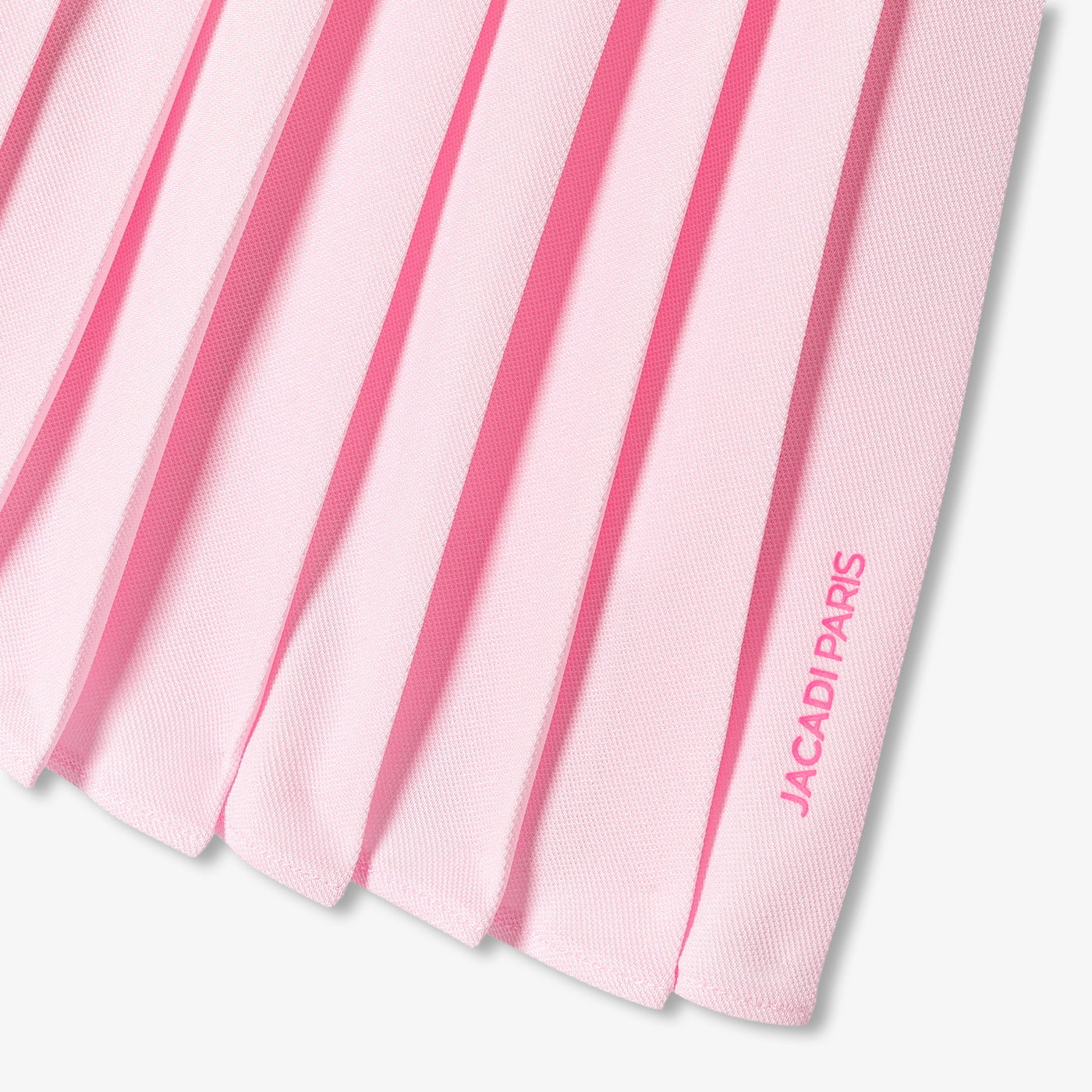 Girl piqué knit pleated skirt