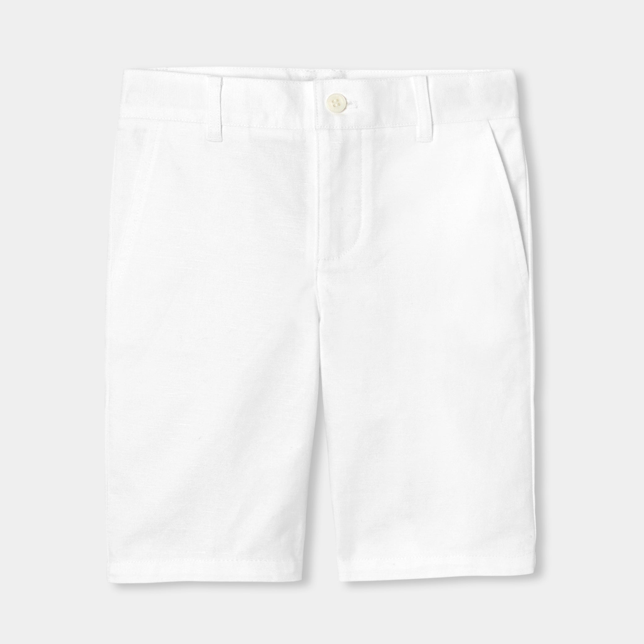 Boy cotton and linen Bermuda shorts