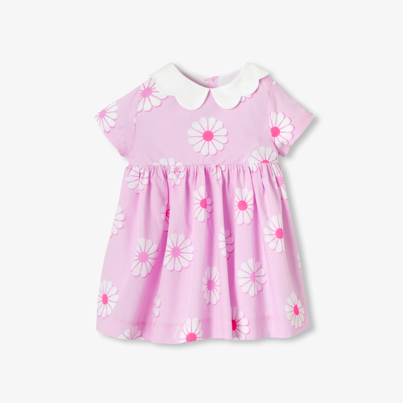 Baby girl cotton dress with floral pattern