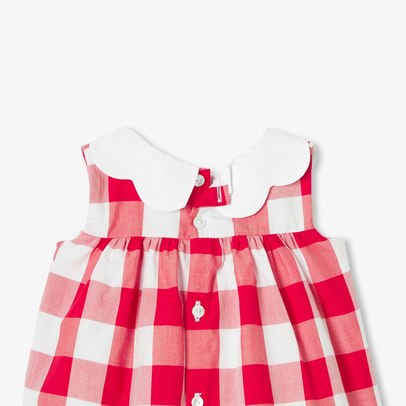 Baby girl dress in gingham poplin