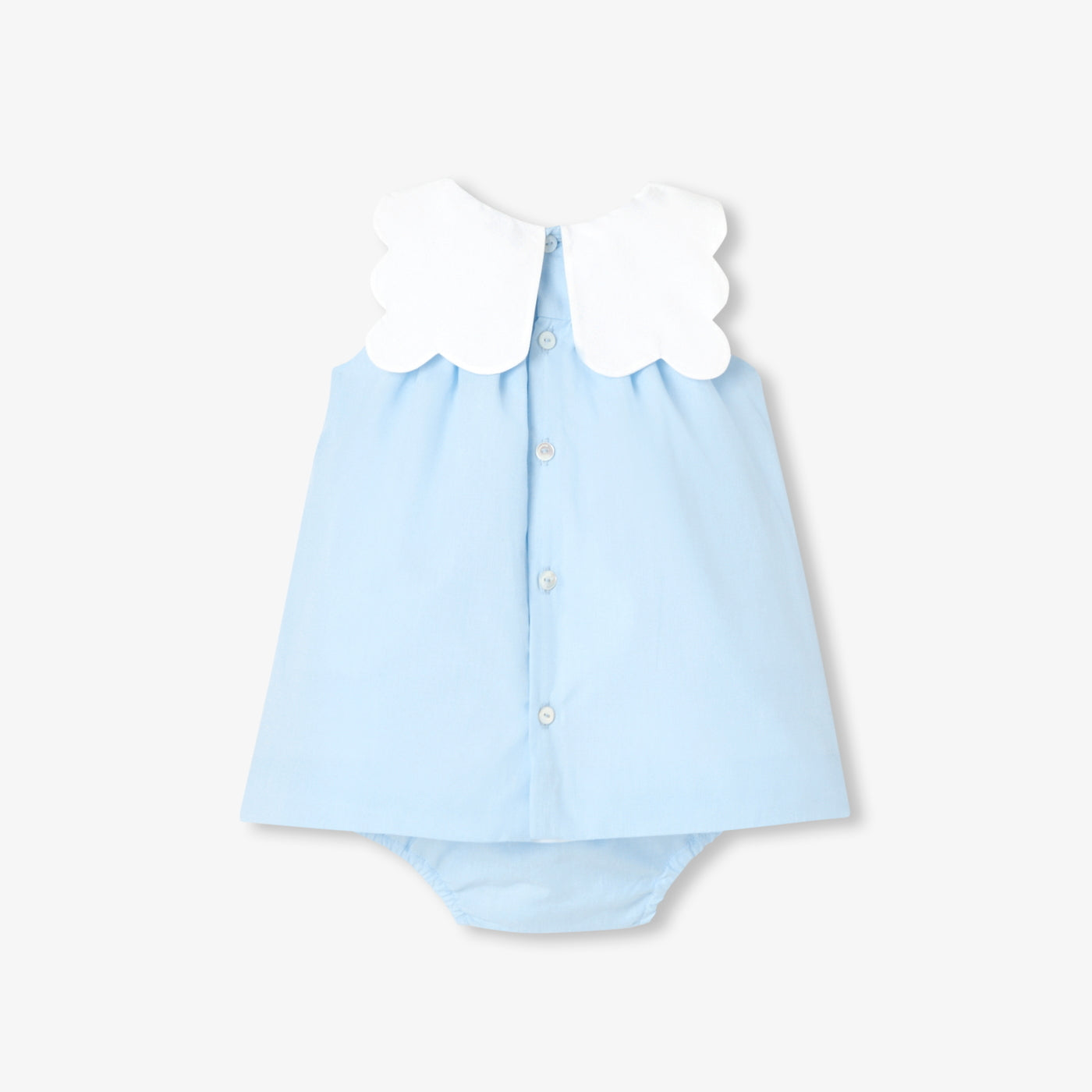 Baby girl dress in cotton fil-à-fil