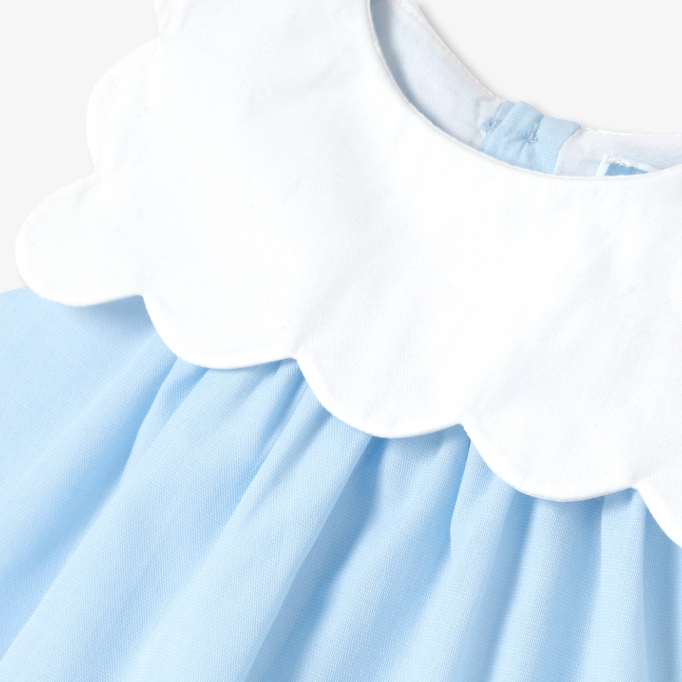 Baby girl dress in cotton fil-à-fil