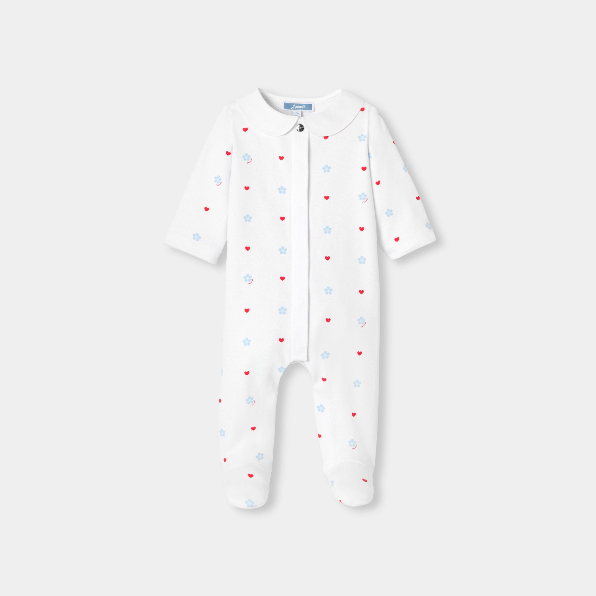 Baby girl pyjamas in interlock cotton
