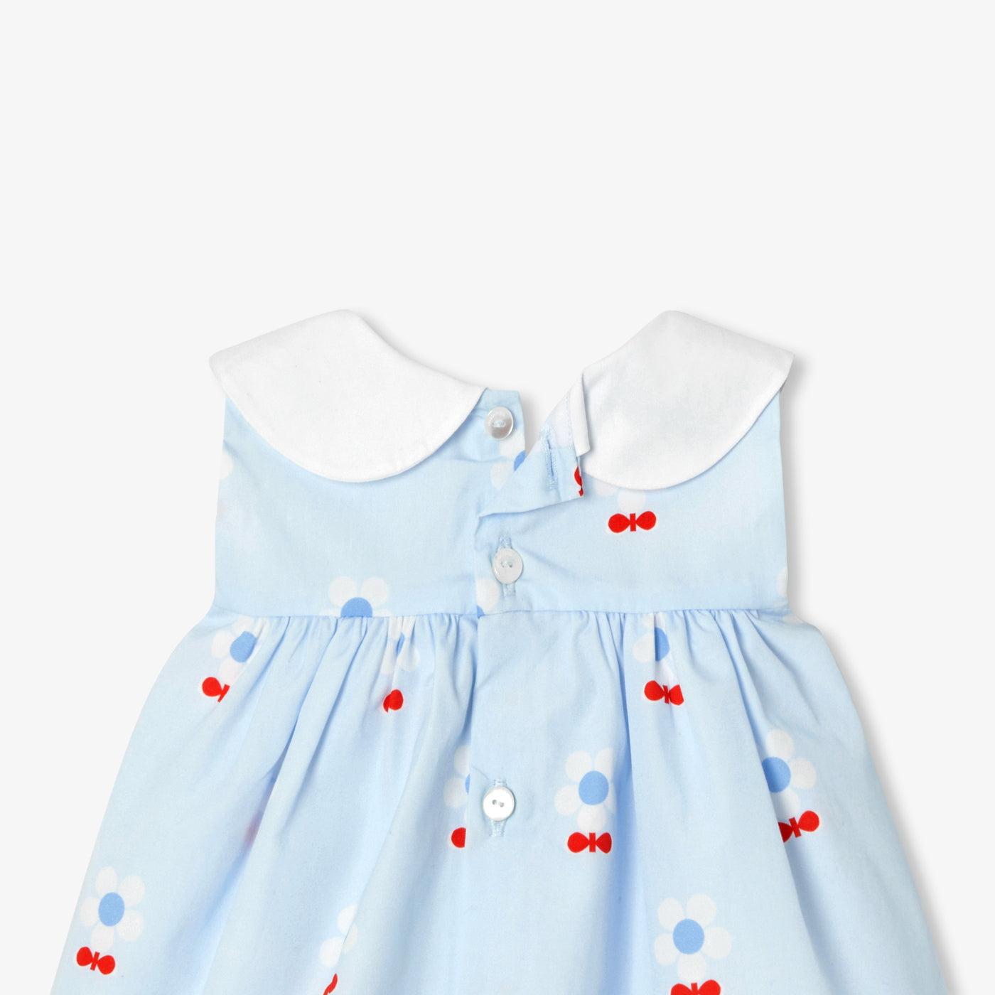 Floral poplin baby girl dress