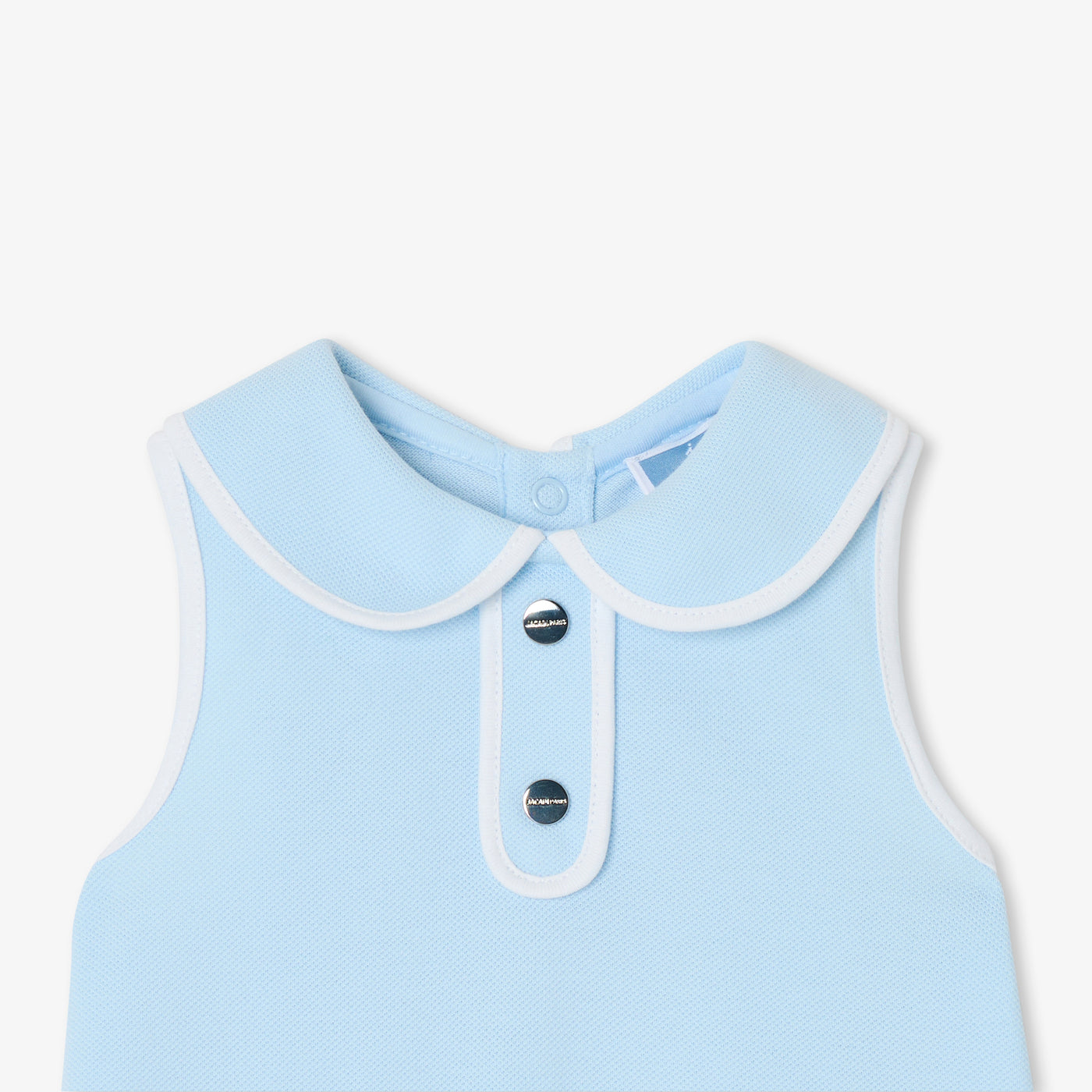 Baby girl sleeveless dress in cotton piqué