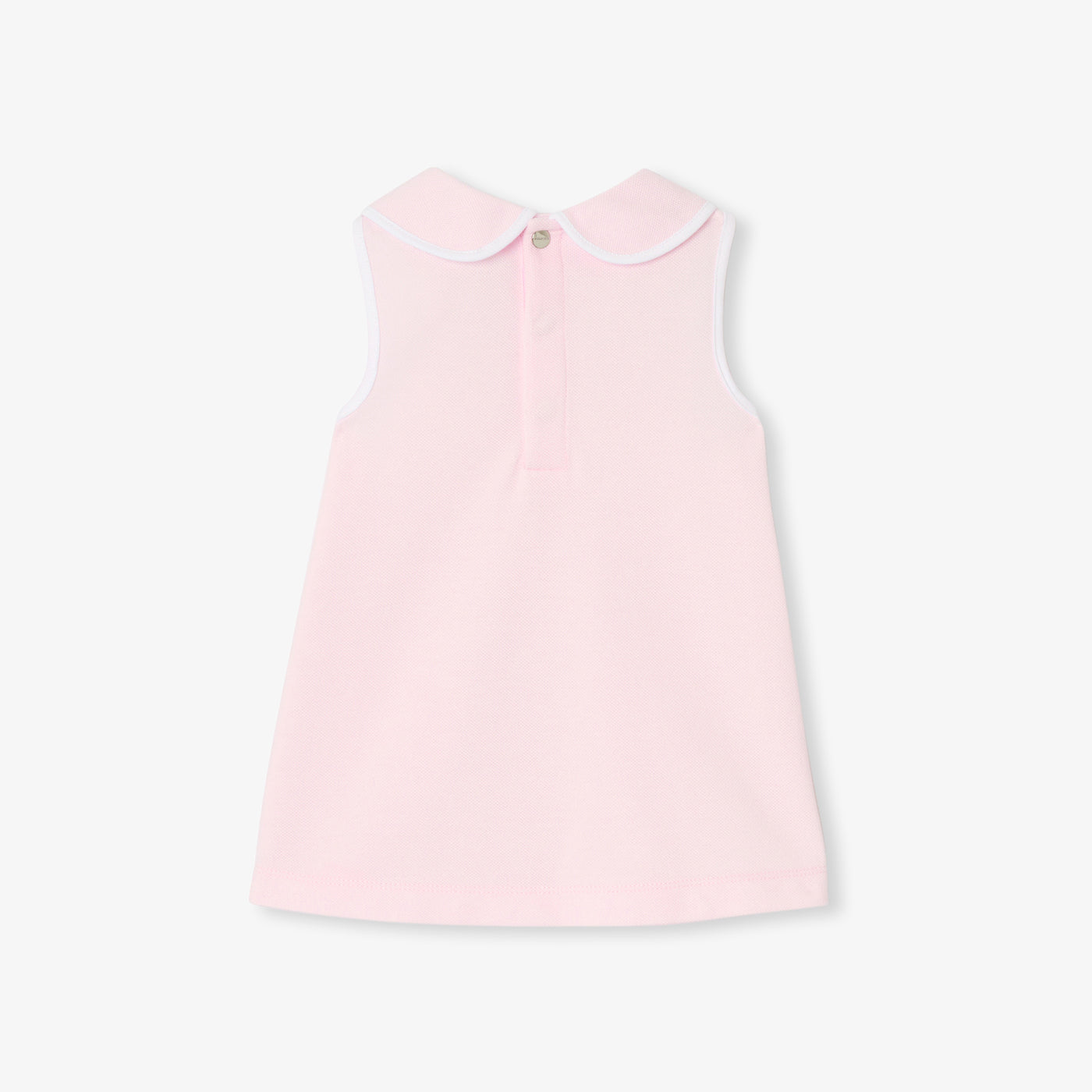 Baby girl sleeveless dress in cotton piqué