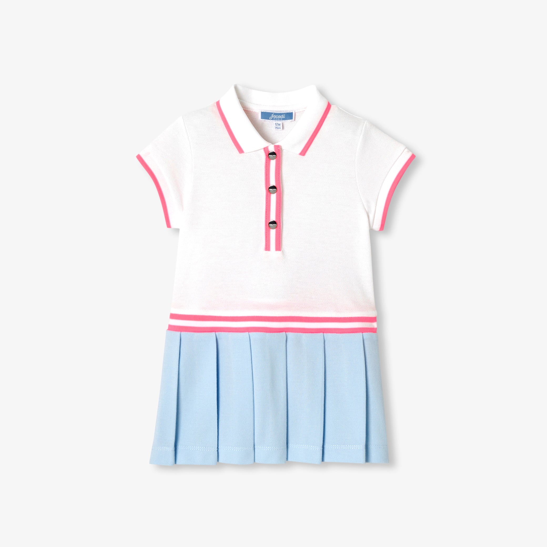 Baby girl polo dress in cotton piqué