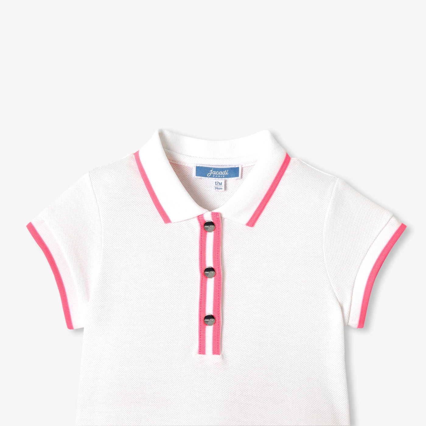 Baby girl polo dress in cotton piqué