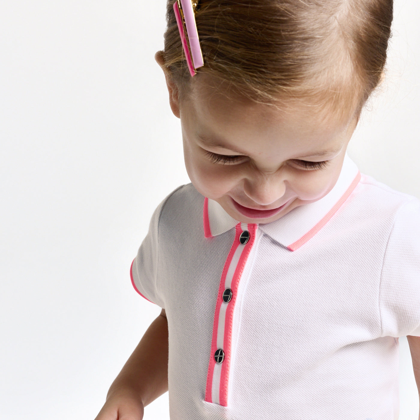 Baby girl polo dress in cotton piqué