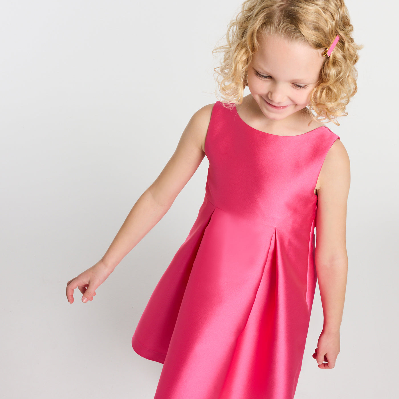 Girl ceremony dress in Mikado satin