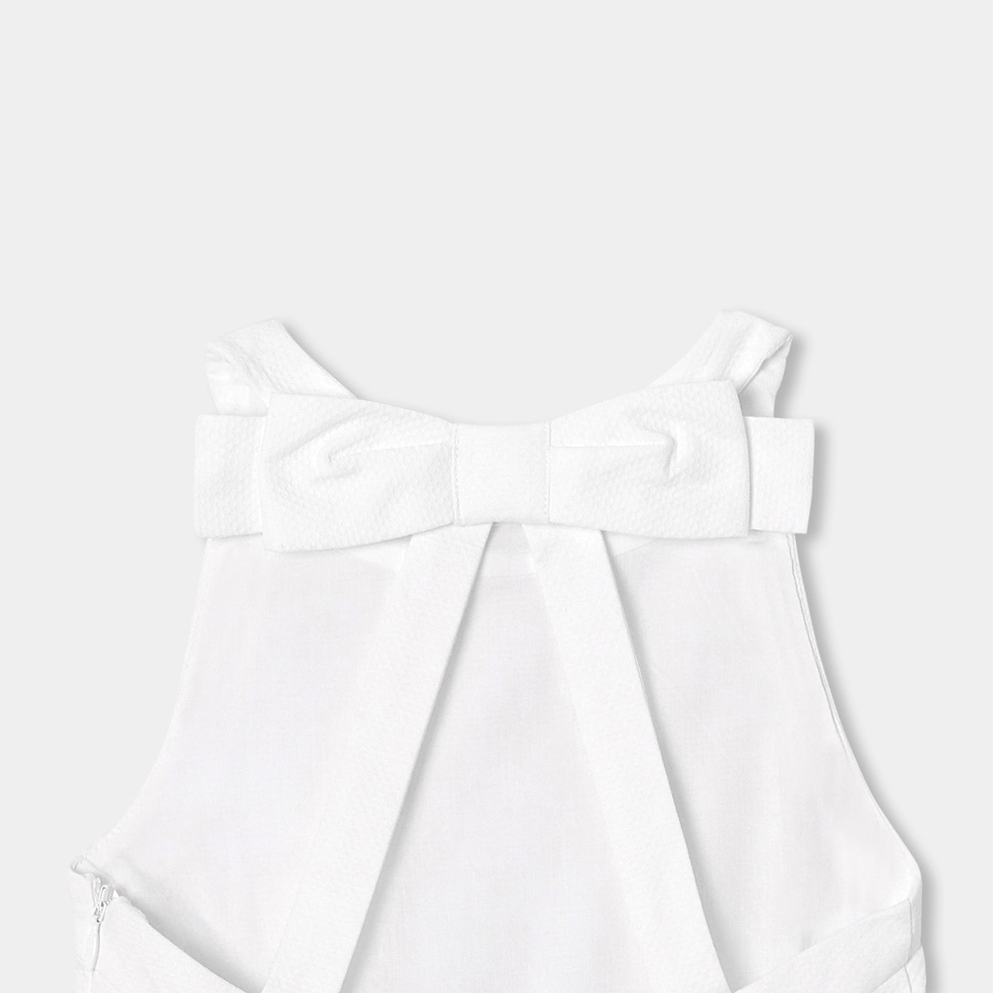 Girl ceremony dress in honeycomb cotton