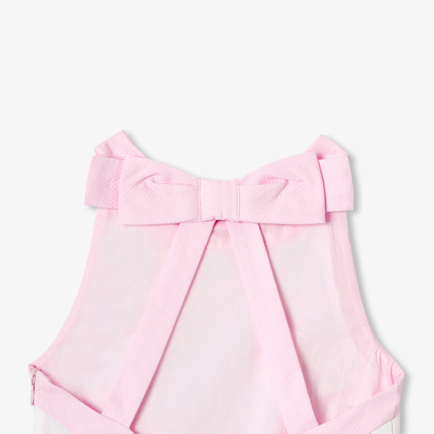 Girl ceremony dress in honeycomb cotton