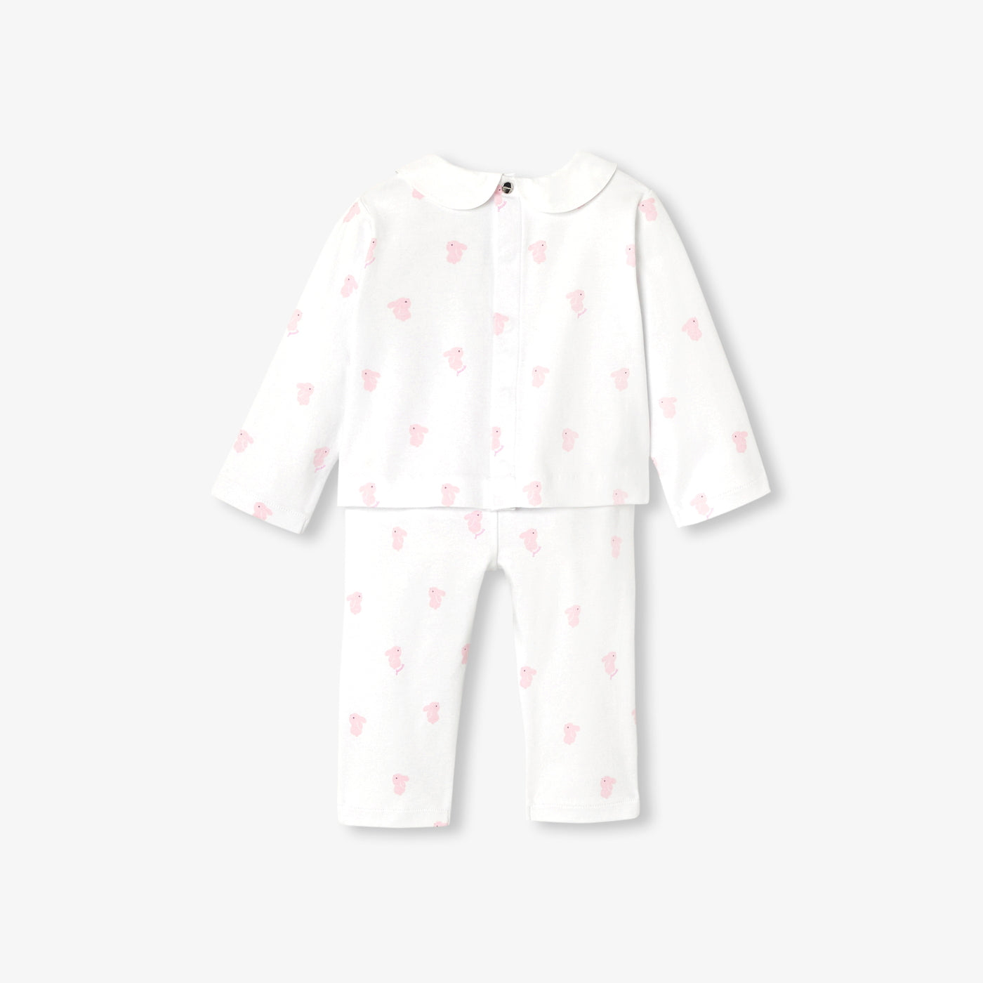 Baby girl pyjamas in interlock cotton