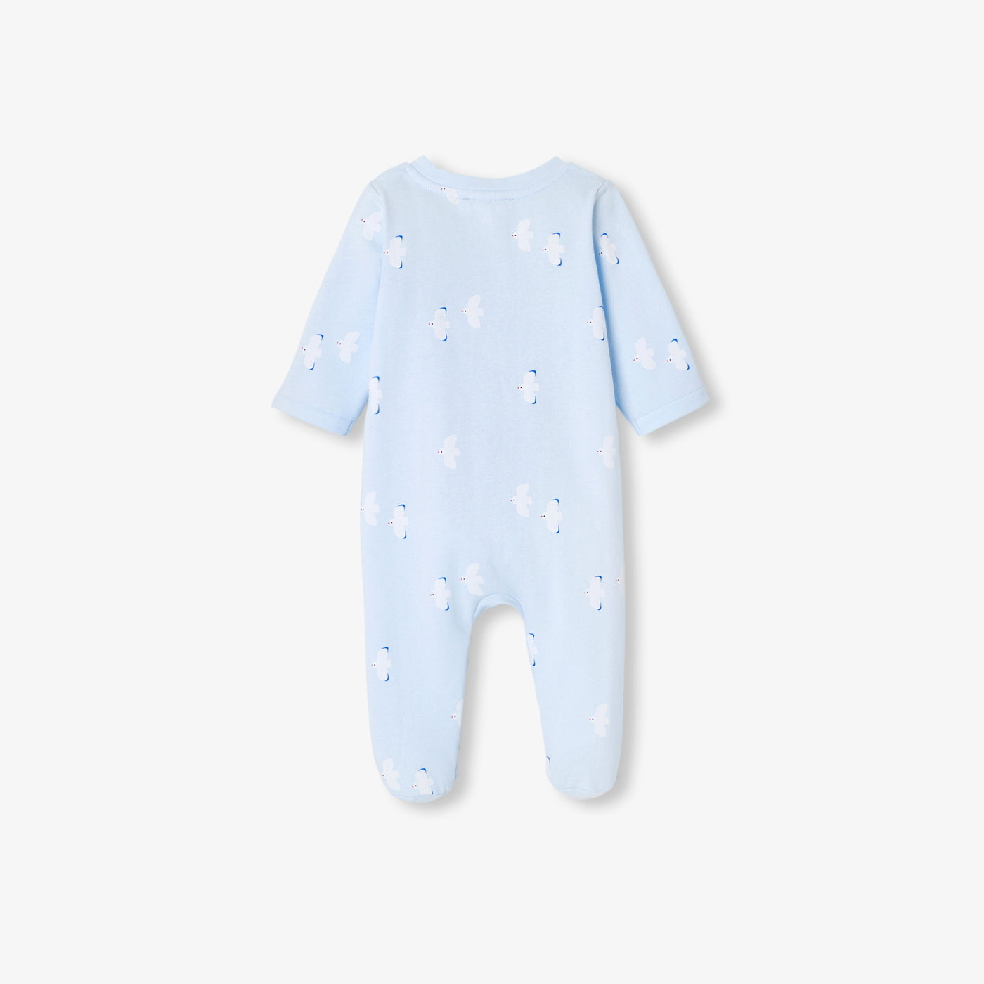 Baby pyjamas in fleece - bleu/blanc