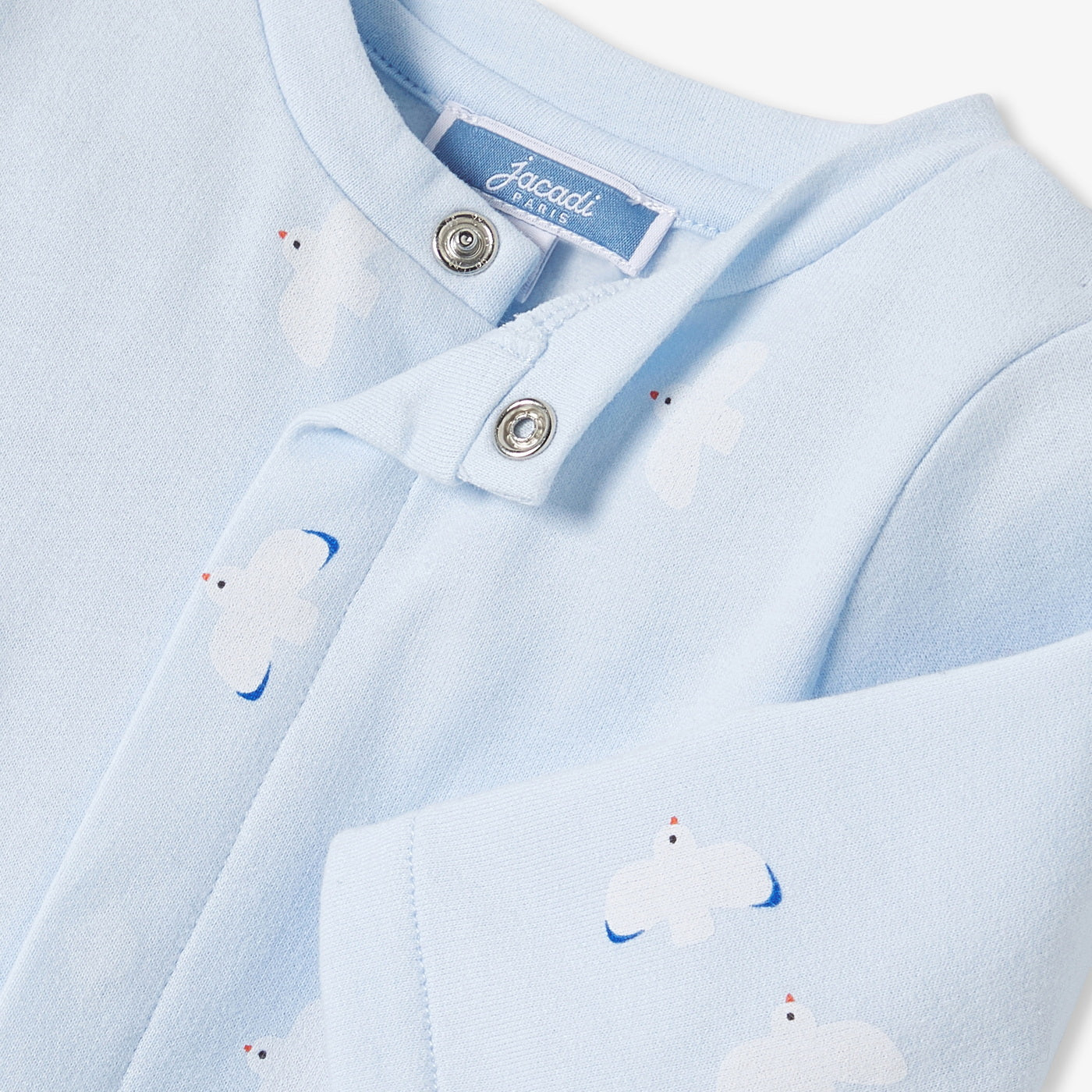 Baby pyjamas in fleece - bleu/blanc