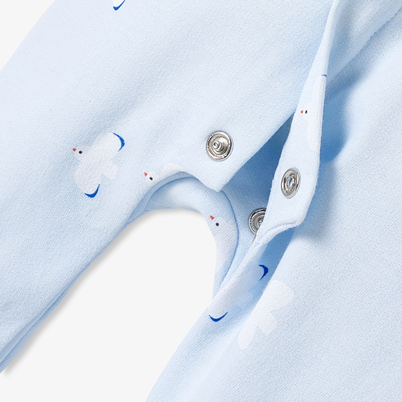 Baby pyjamas in fleece - bleu/blanc