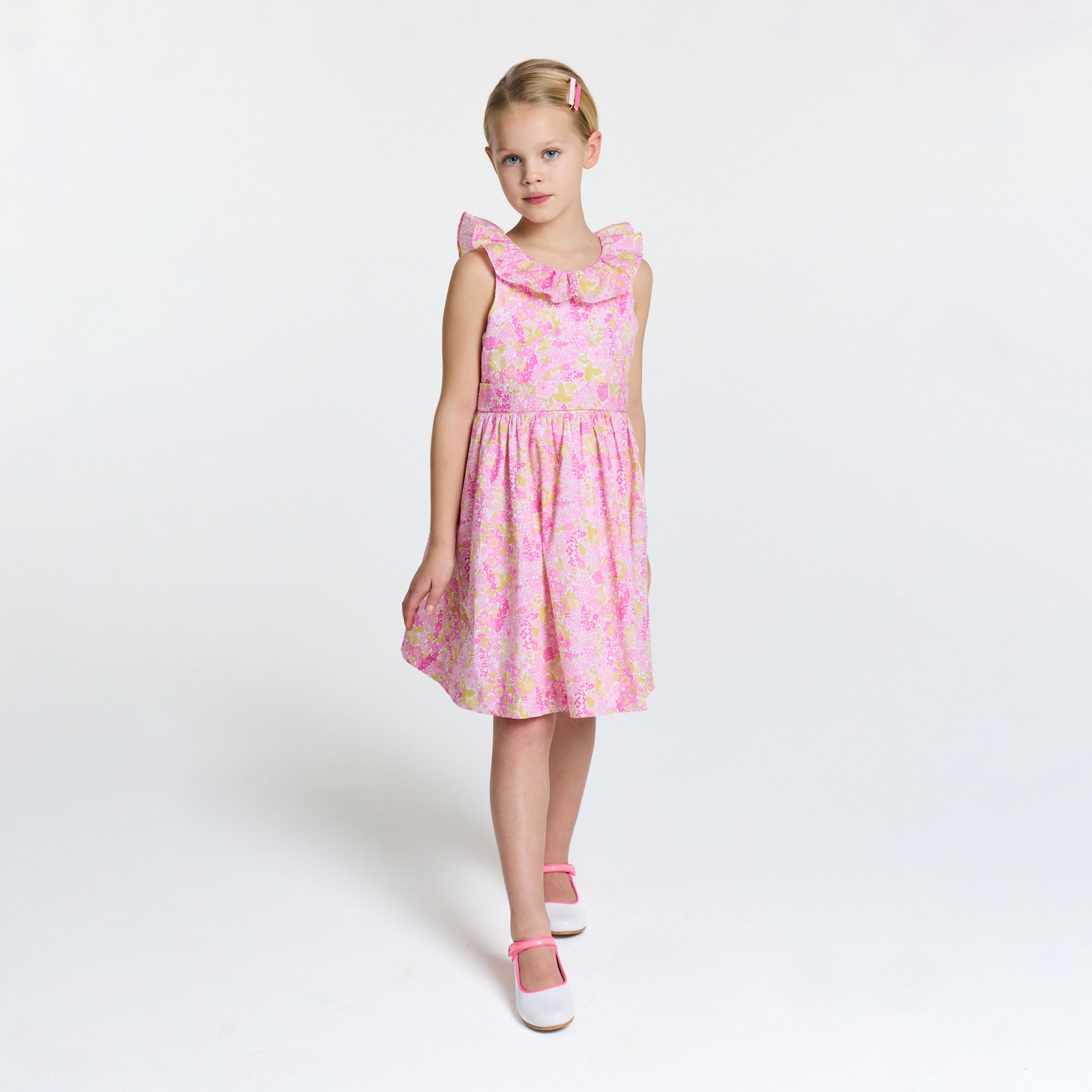 Girl Liberty fabric ceremony dress