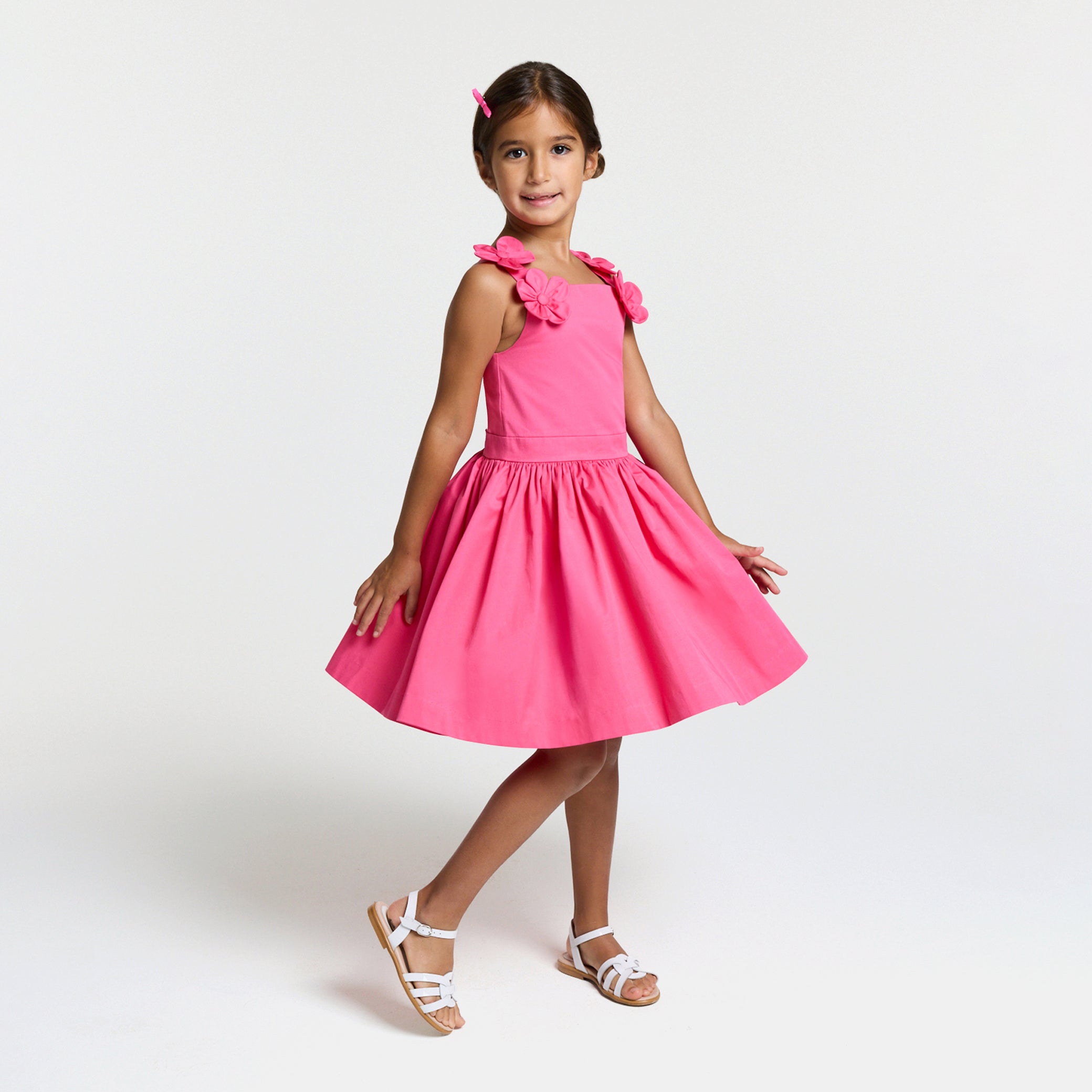 Girl ceremony dress in satin