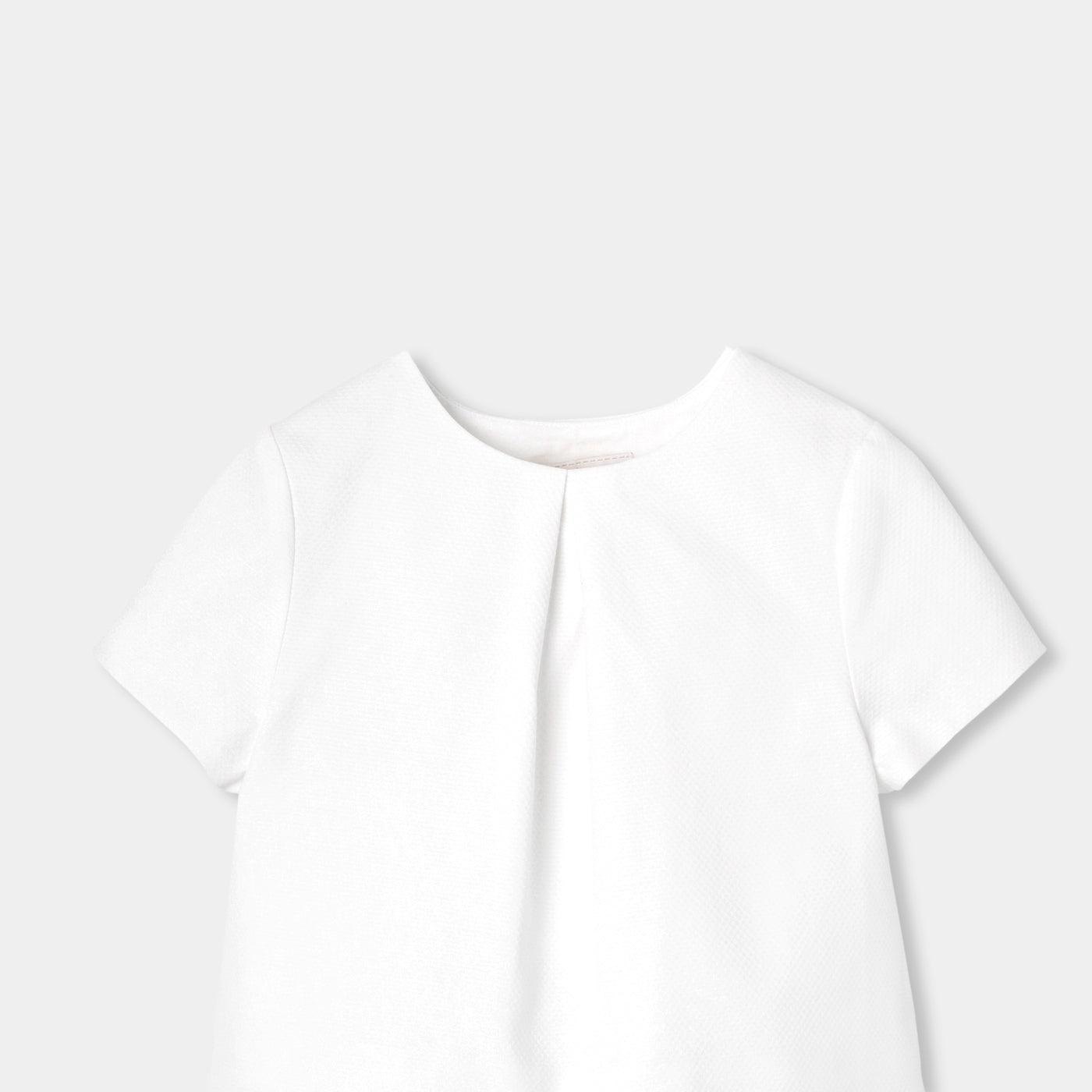 Girl ceremony top in honeycomb piqué
