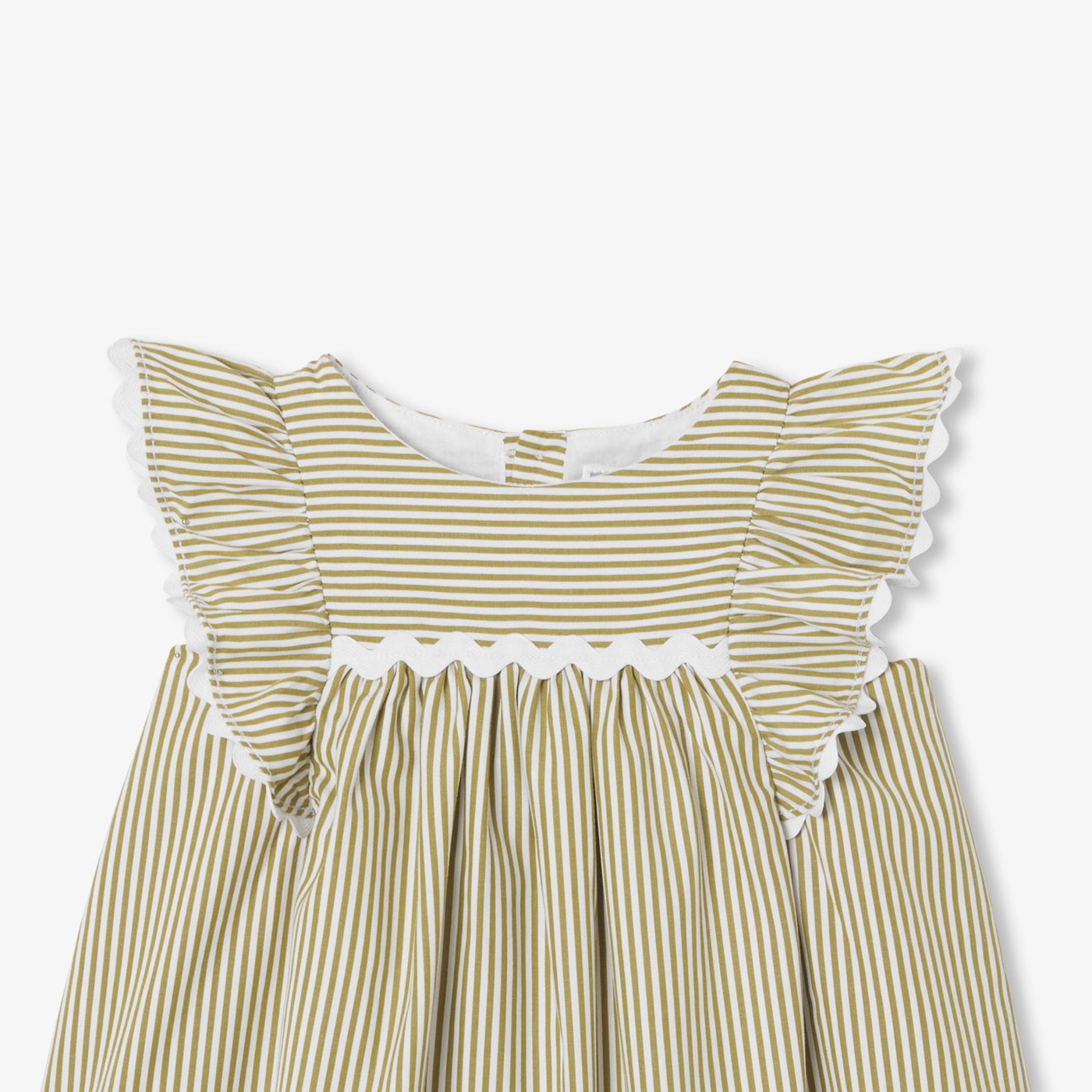 Baby girl dress in striped poplin