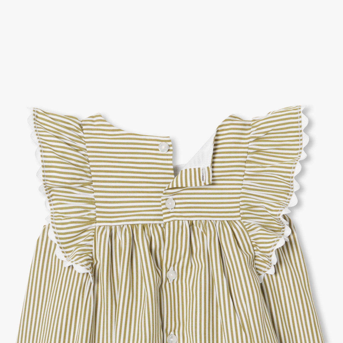 Baby girl dress in striped poplin