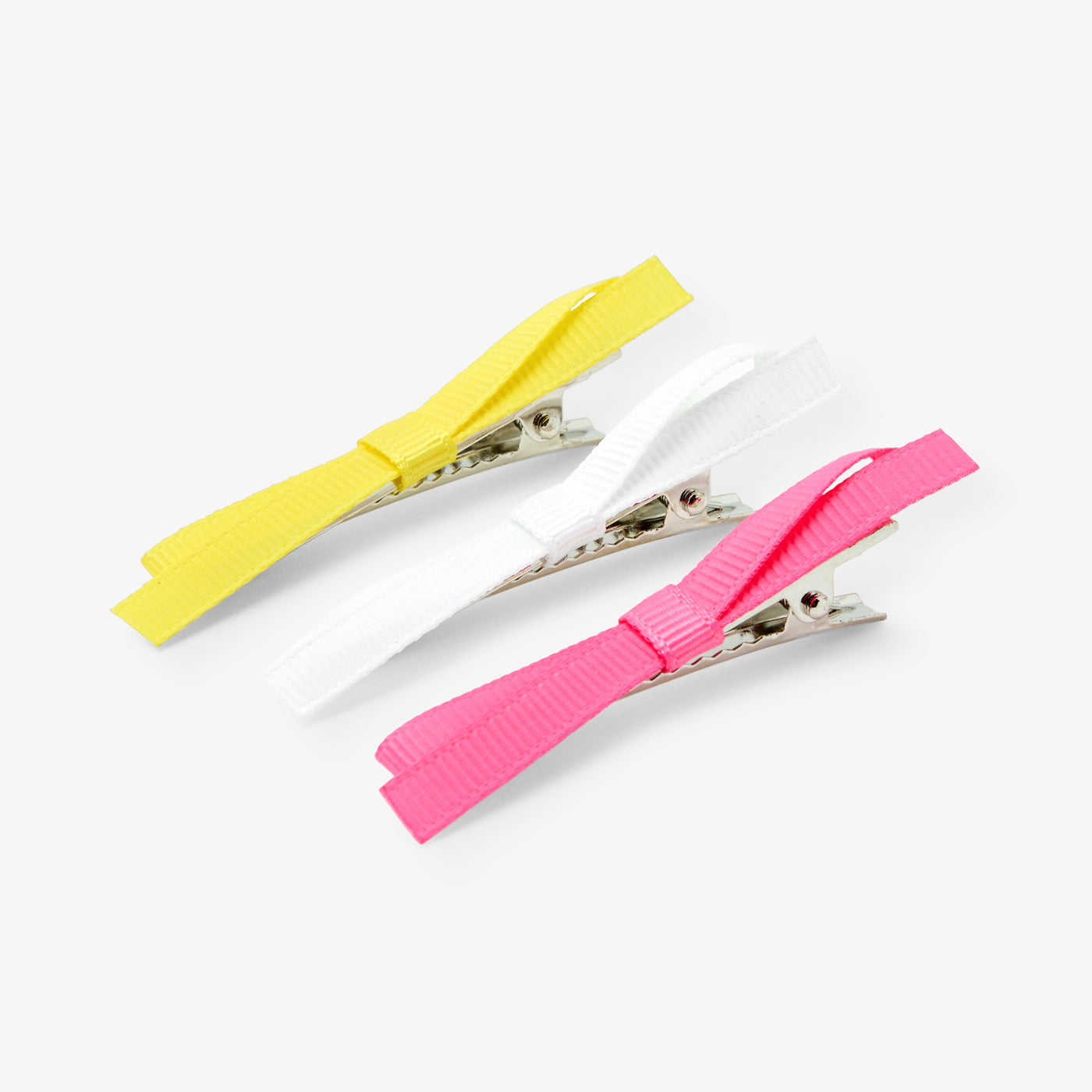 Girl set of three thin bow hair clips