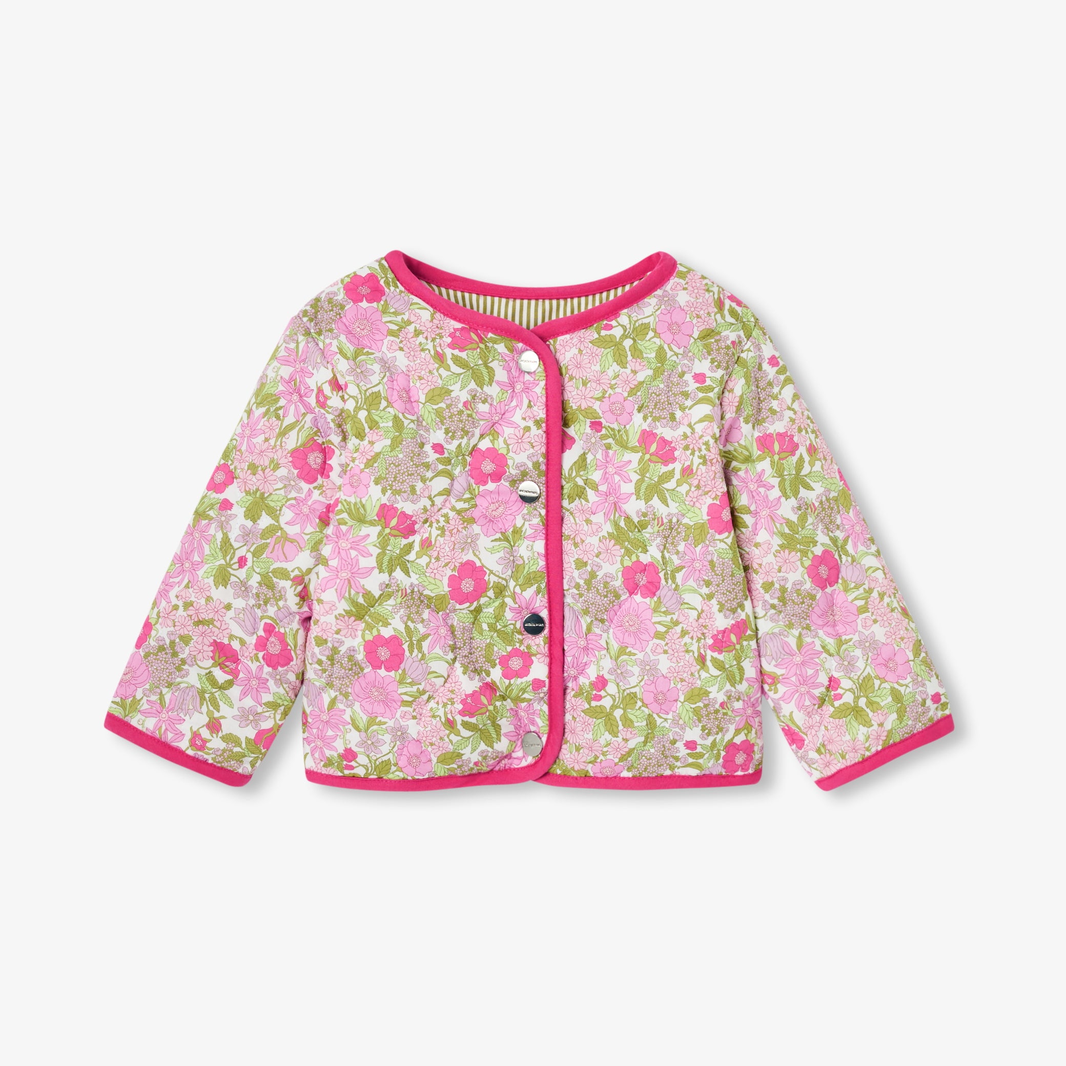 Baby girl quilted jacket in Liberty fabric