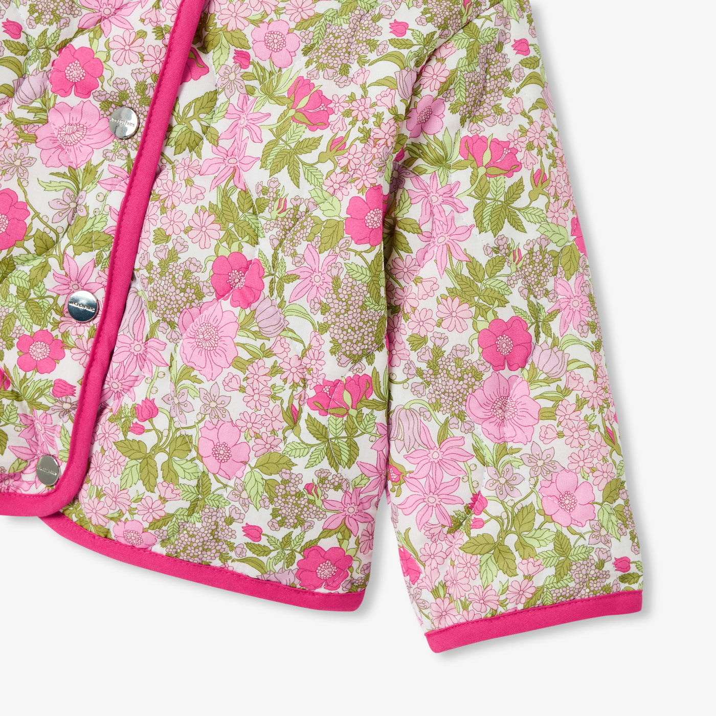 Baby girl quilted jacket in Liberty fabric