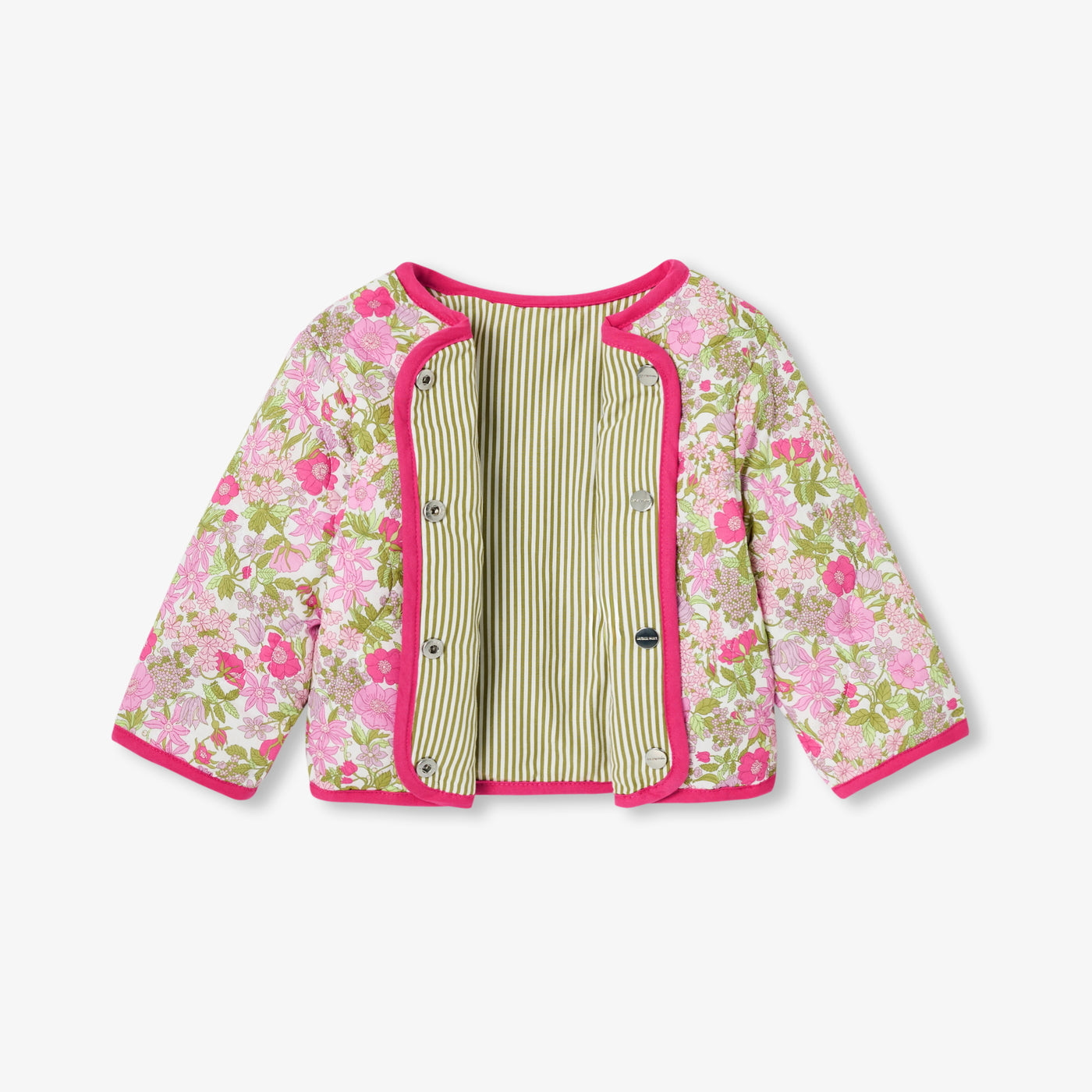 Baby girl quilted jacket in Liberty fabric