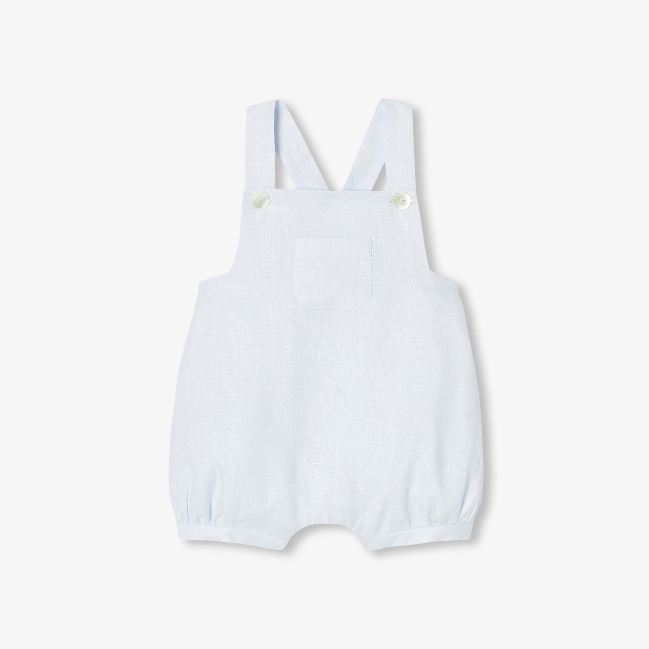 Baby dungarees in linen