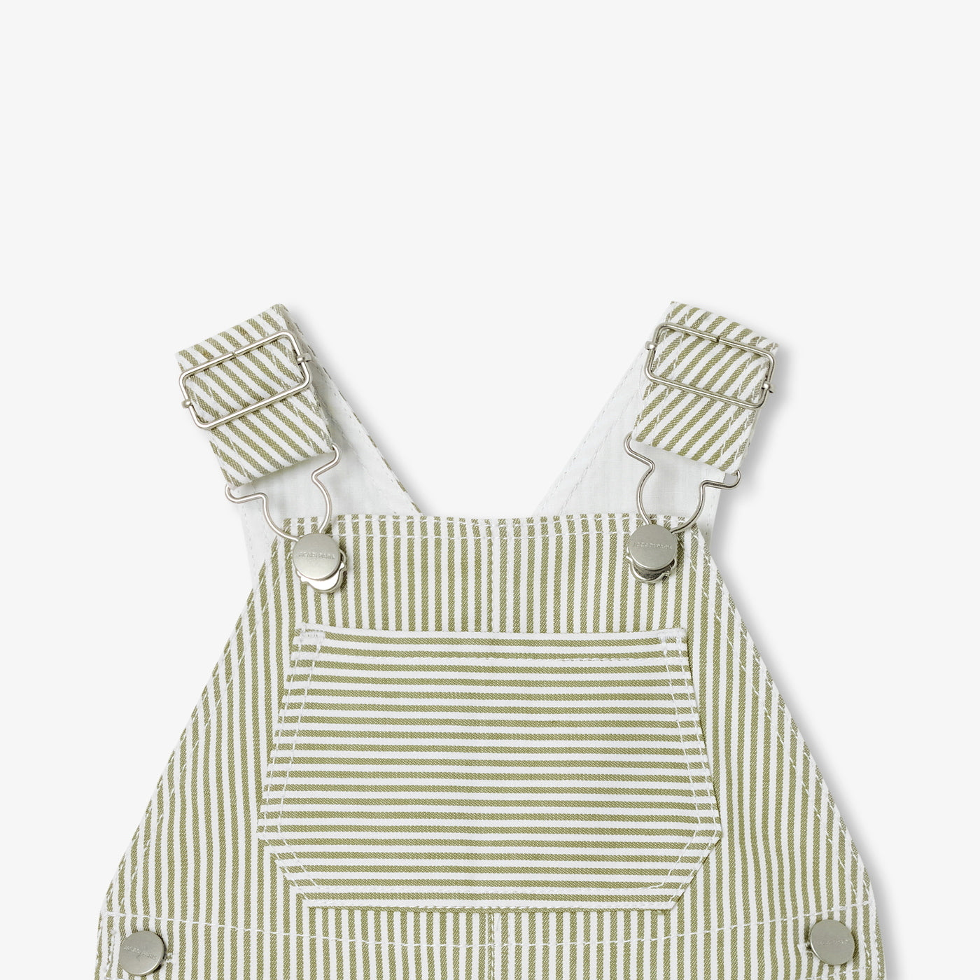 Baby boy dungarees in striped twill