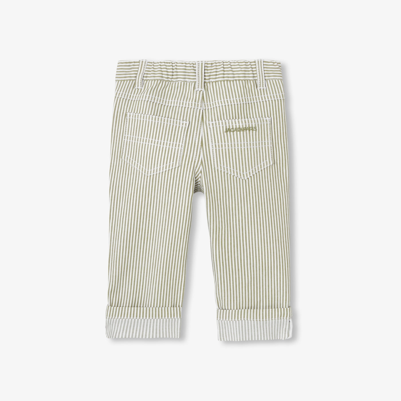 Baby boy trousers in striped twill