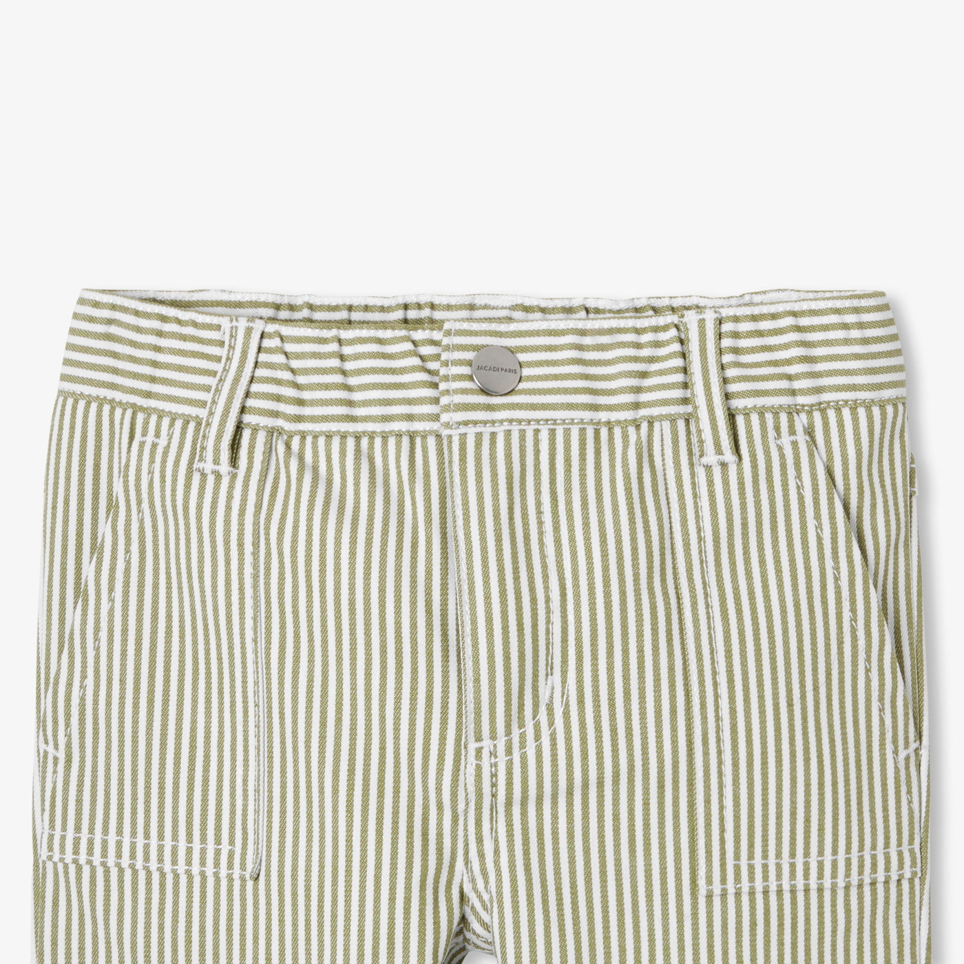 Baby boy trousers in striped twill