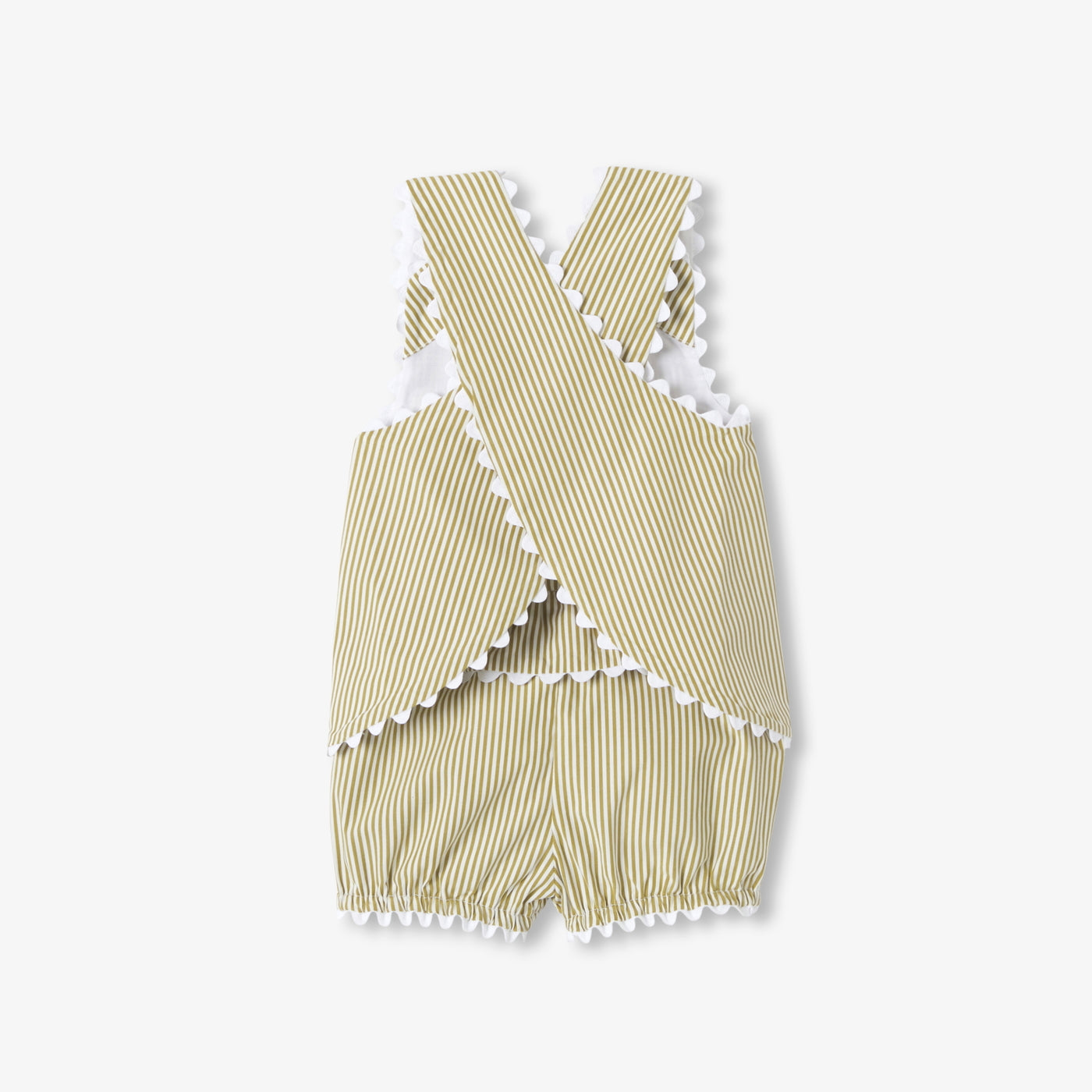 Baby girl striped cotton shorts set