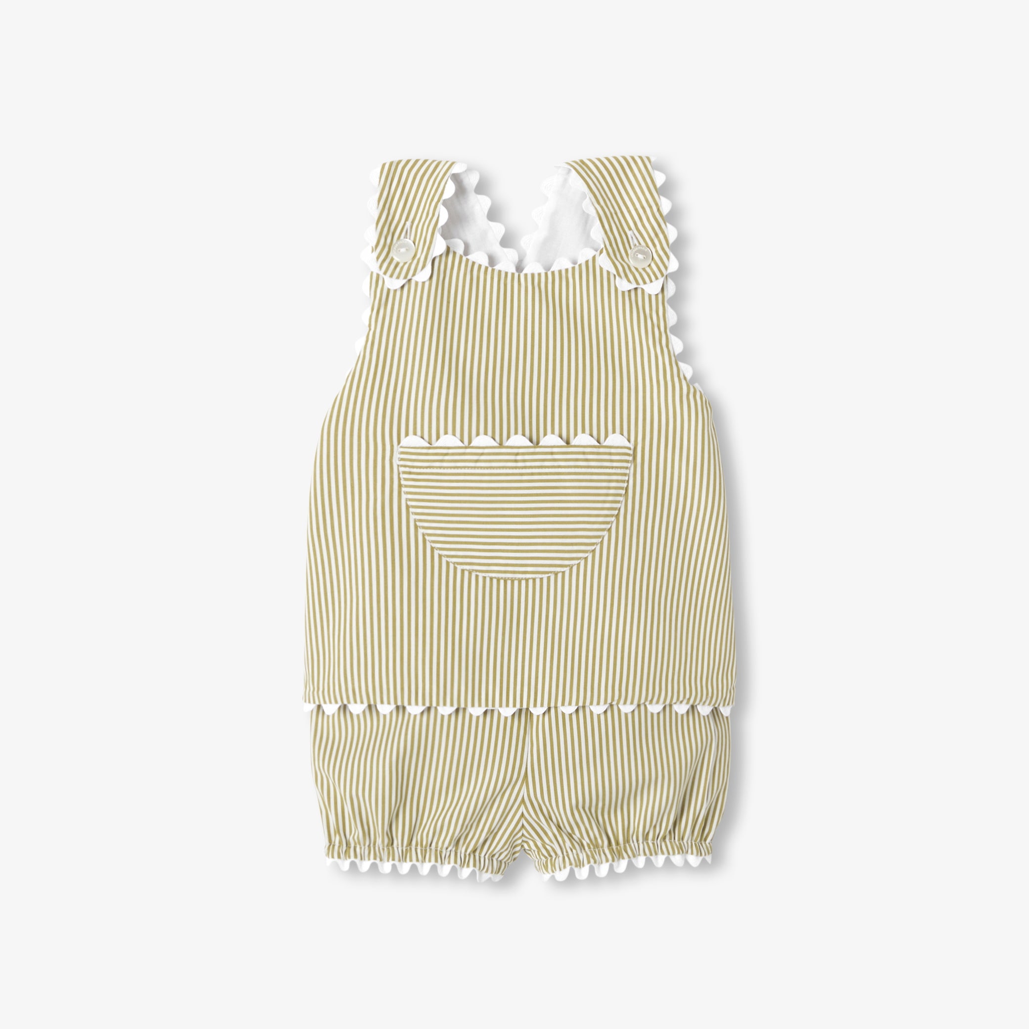 Baby girl striped cotton shorts set