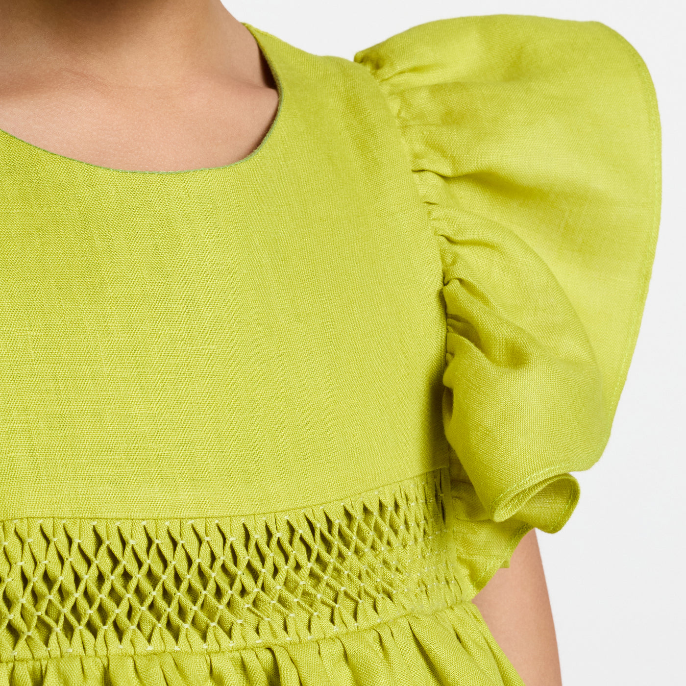 Girl linen ceremony dress