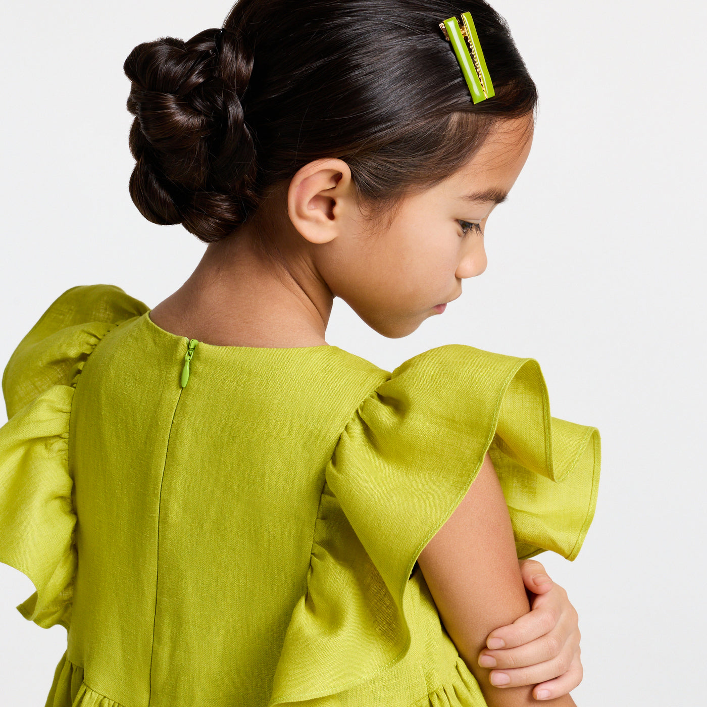 Girl linen ceremony dress