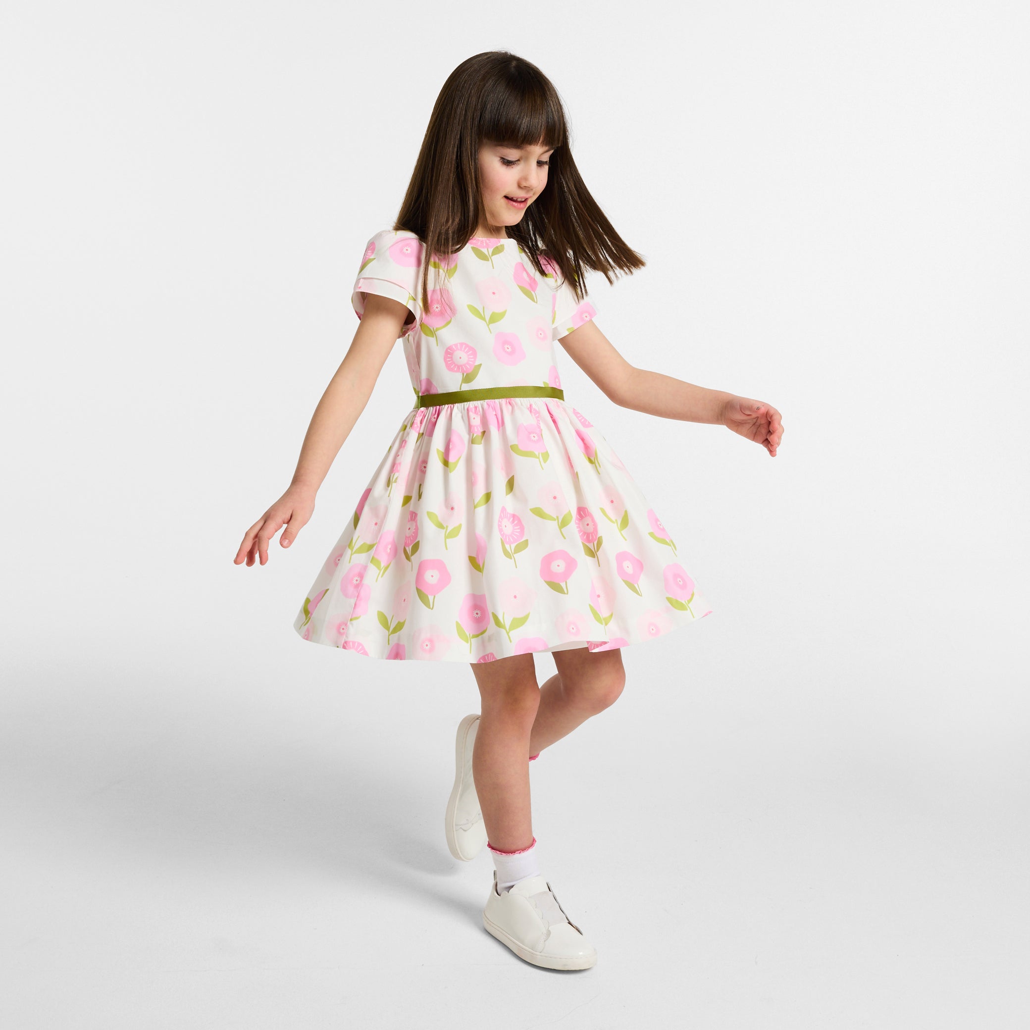 Girl floral print dress