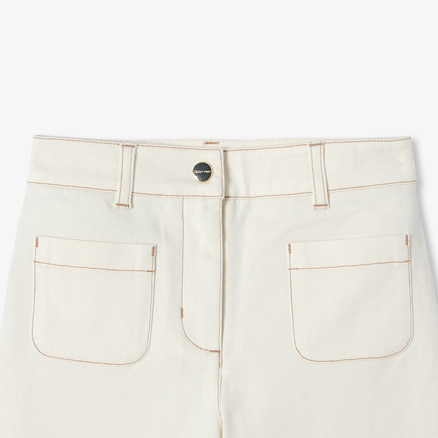 Girl wide-leg stretch twill trousers