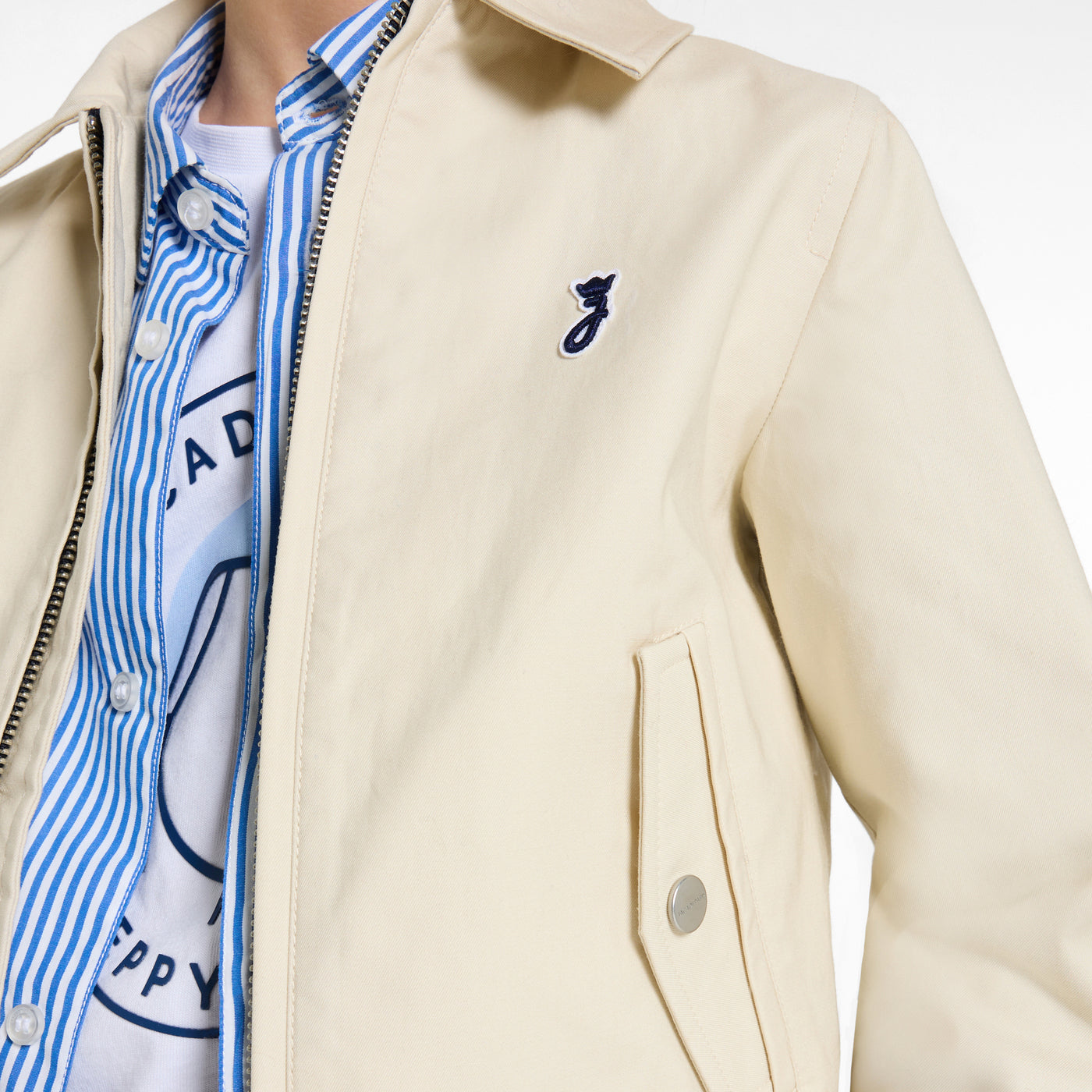 Child lightweight twill Harrington jacket