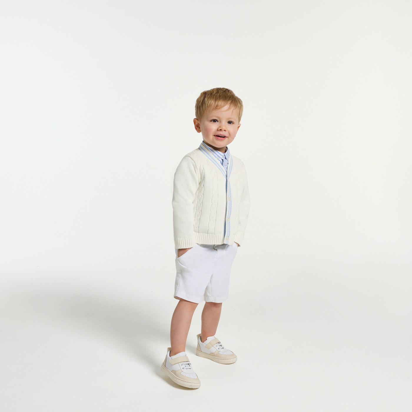 Baby boy cardigan in cotton