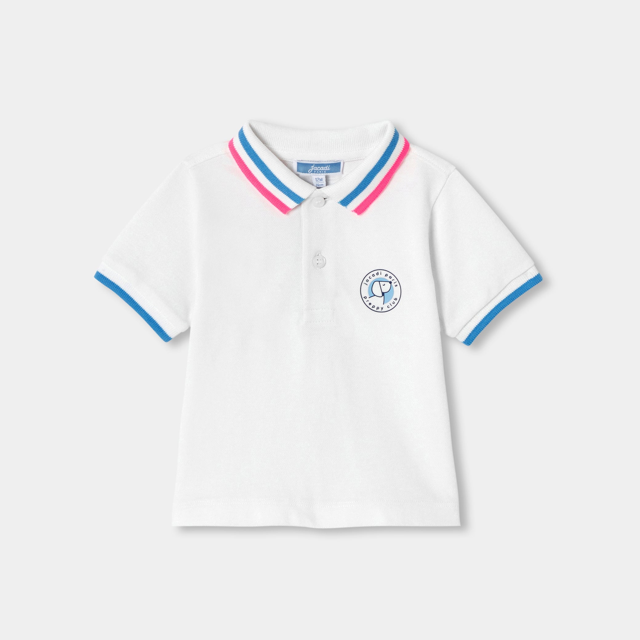 Baby boy short-sleeved polo shirt in cotton piqué