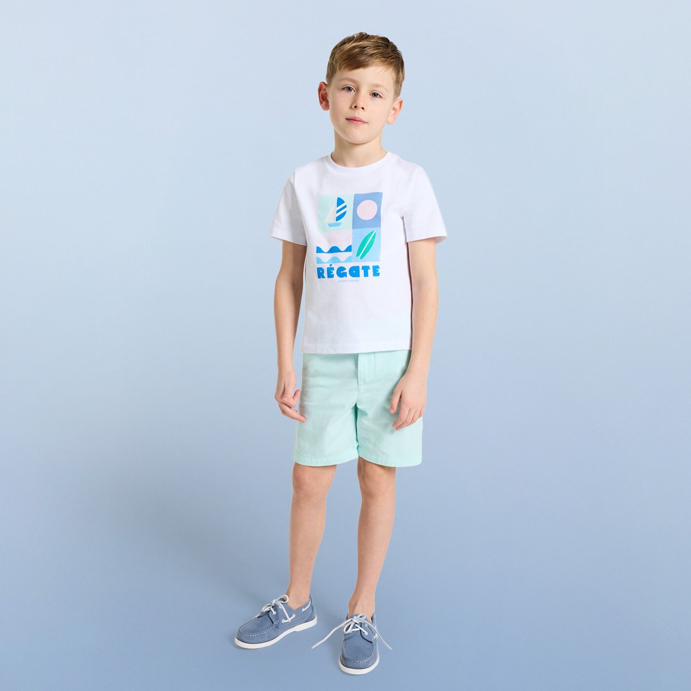 Boy cotton twill Bermuda shorts