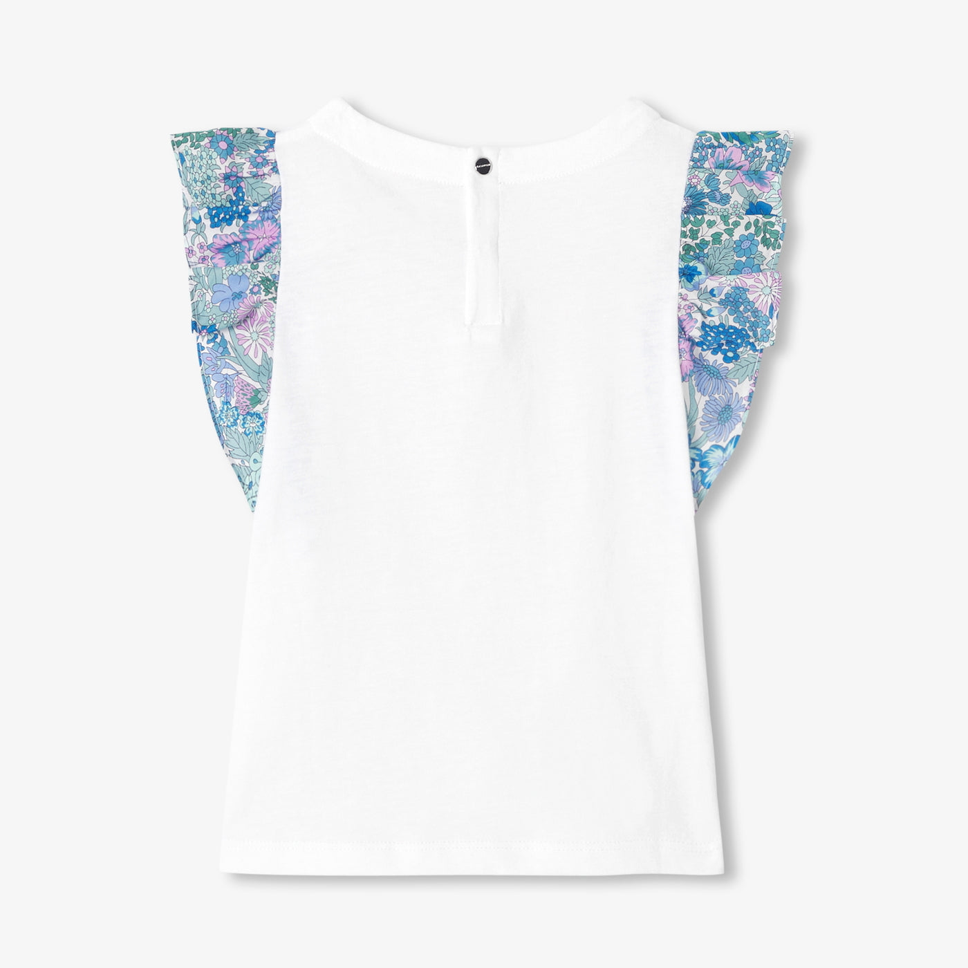 Girl T-shirt with Liberty fabric sleeves