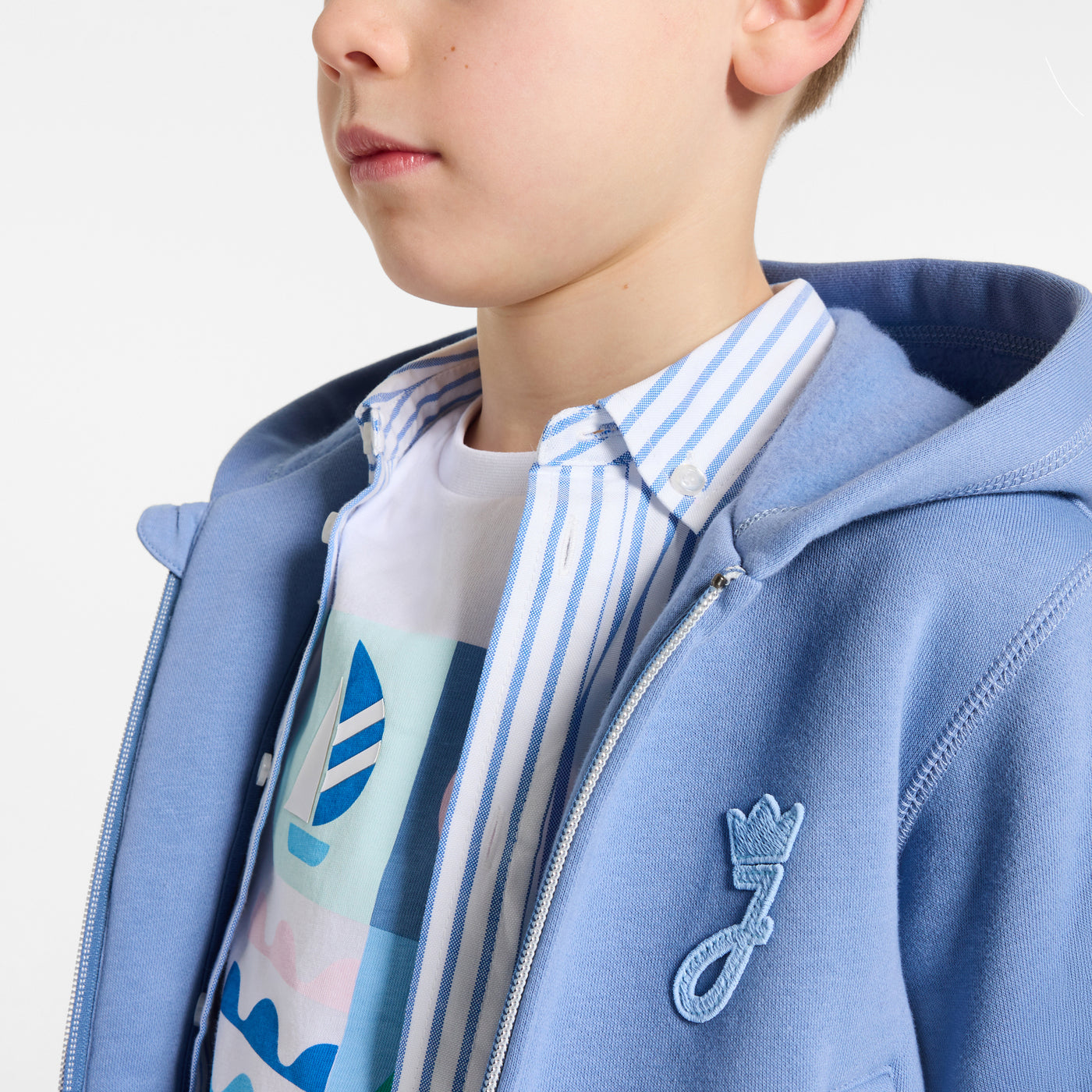Boy fleece zip-up sweatshirt